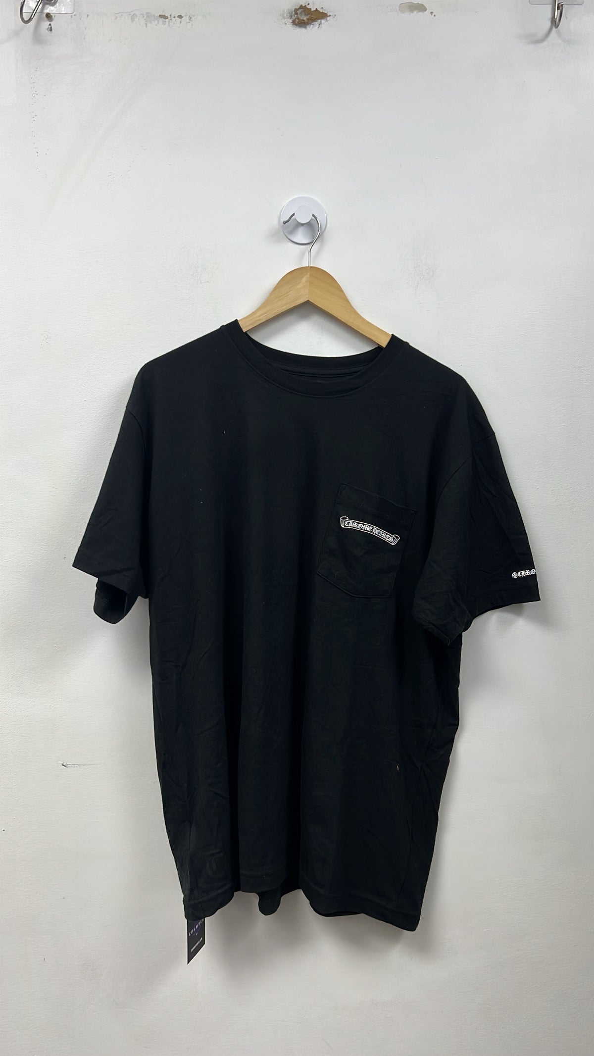 Chrome Hearts Black Scroll Logo Tee
