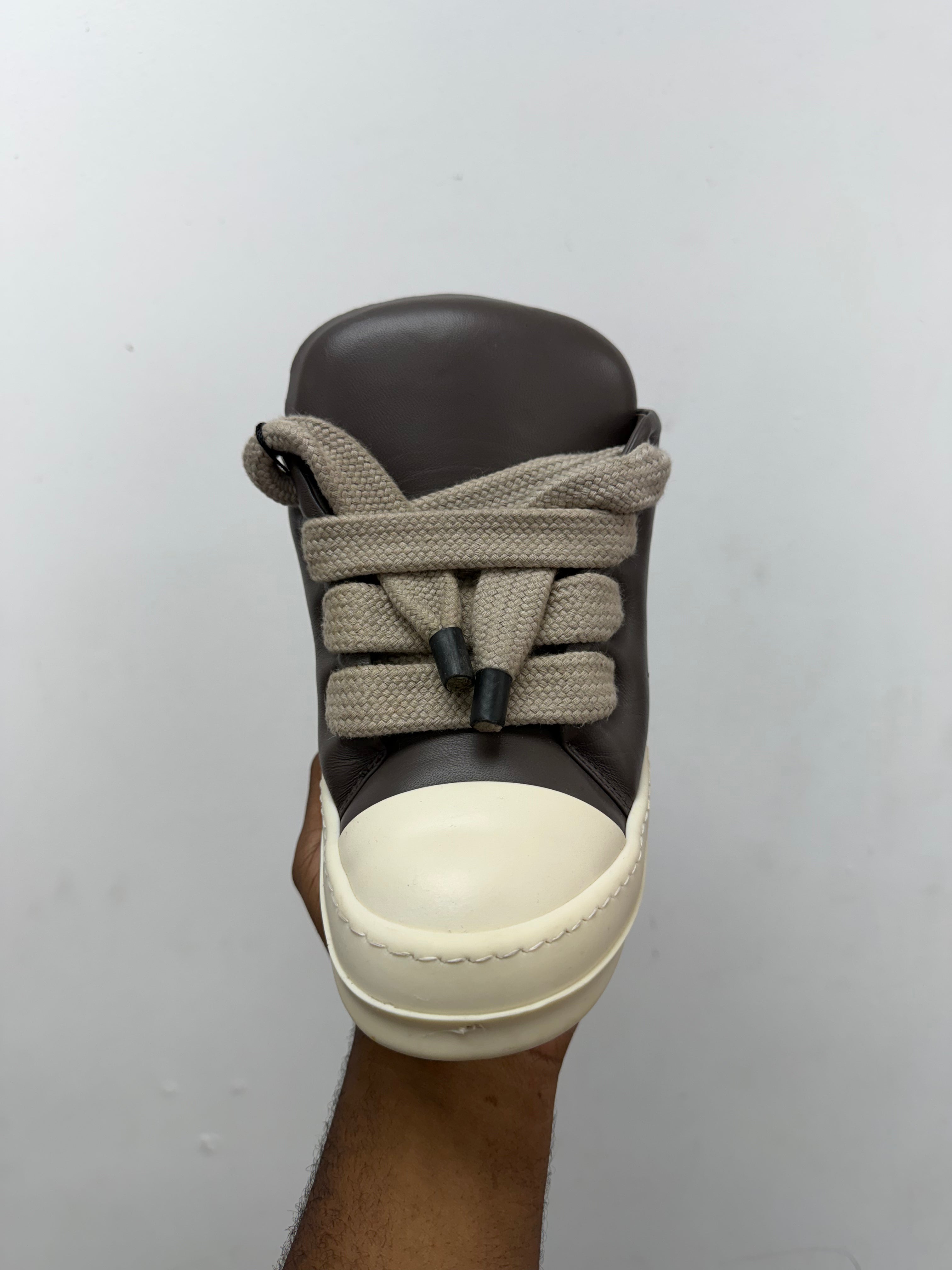 Rick Owens Dark Dust Padded Jumbo Lace Low Sneakers