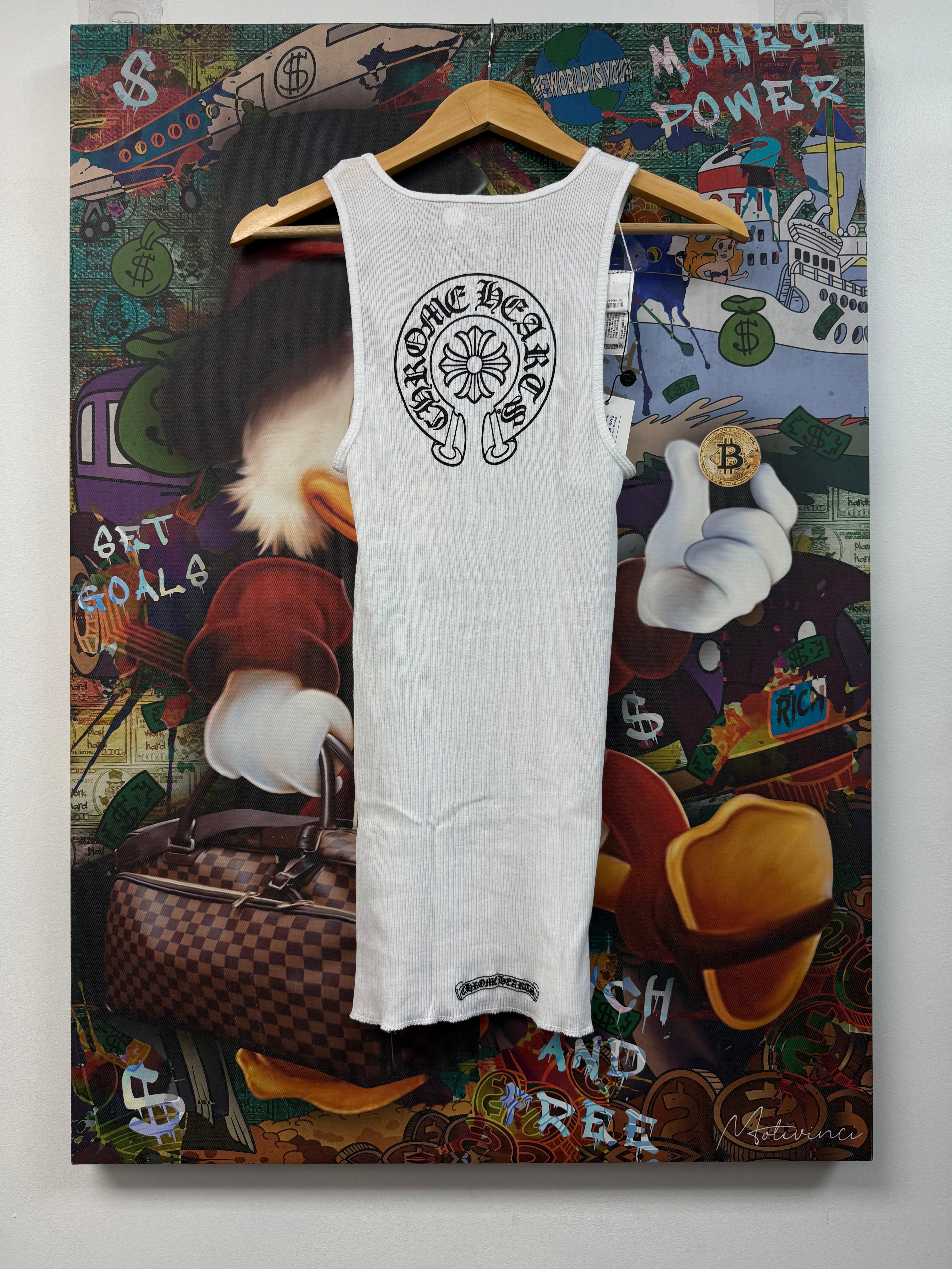 Chrome Hearts White Horseshoe Tank Top