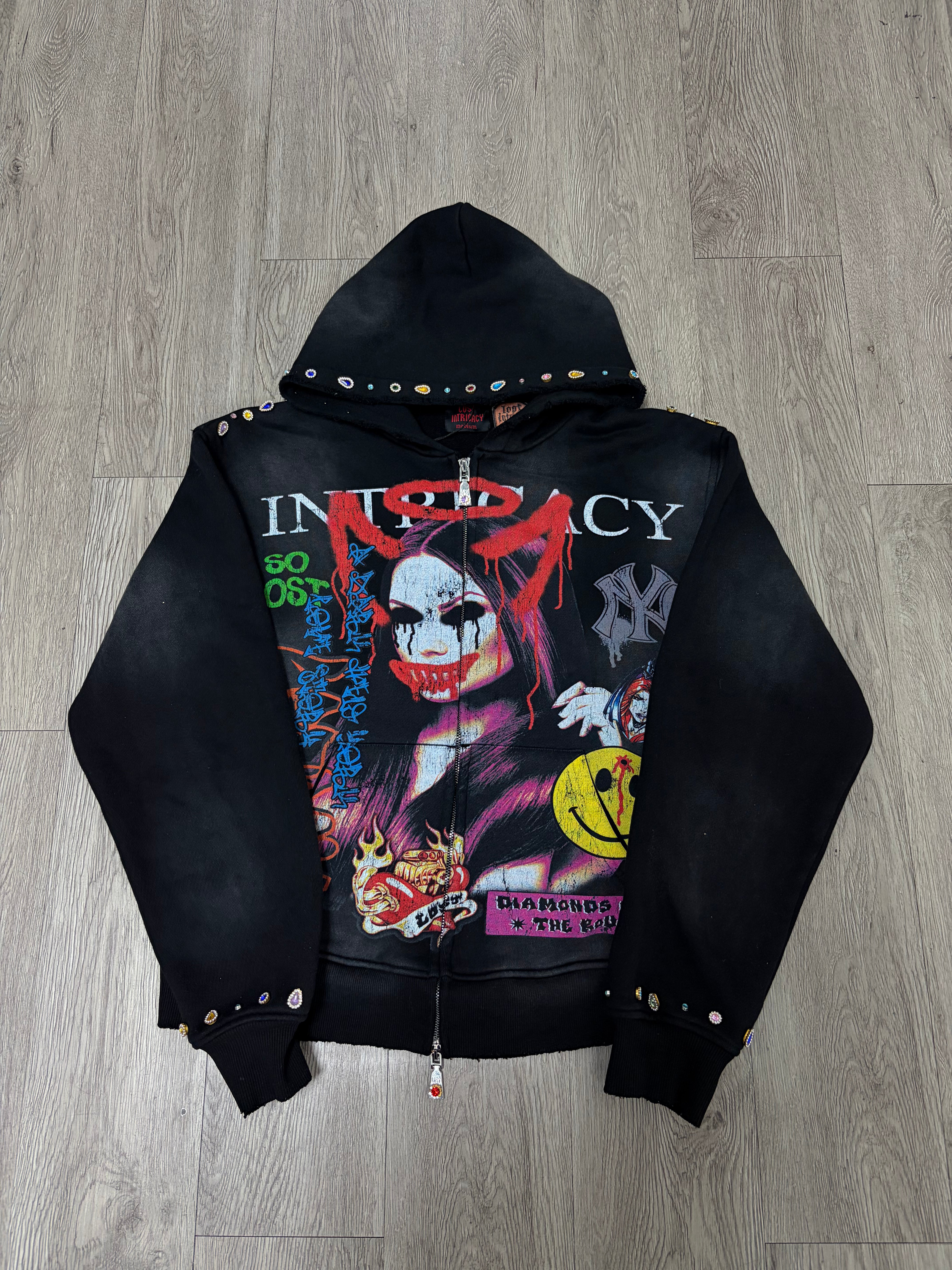 Lost Intricacy Black Paper Magazine Zip Up