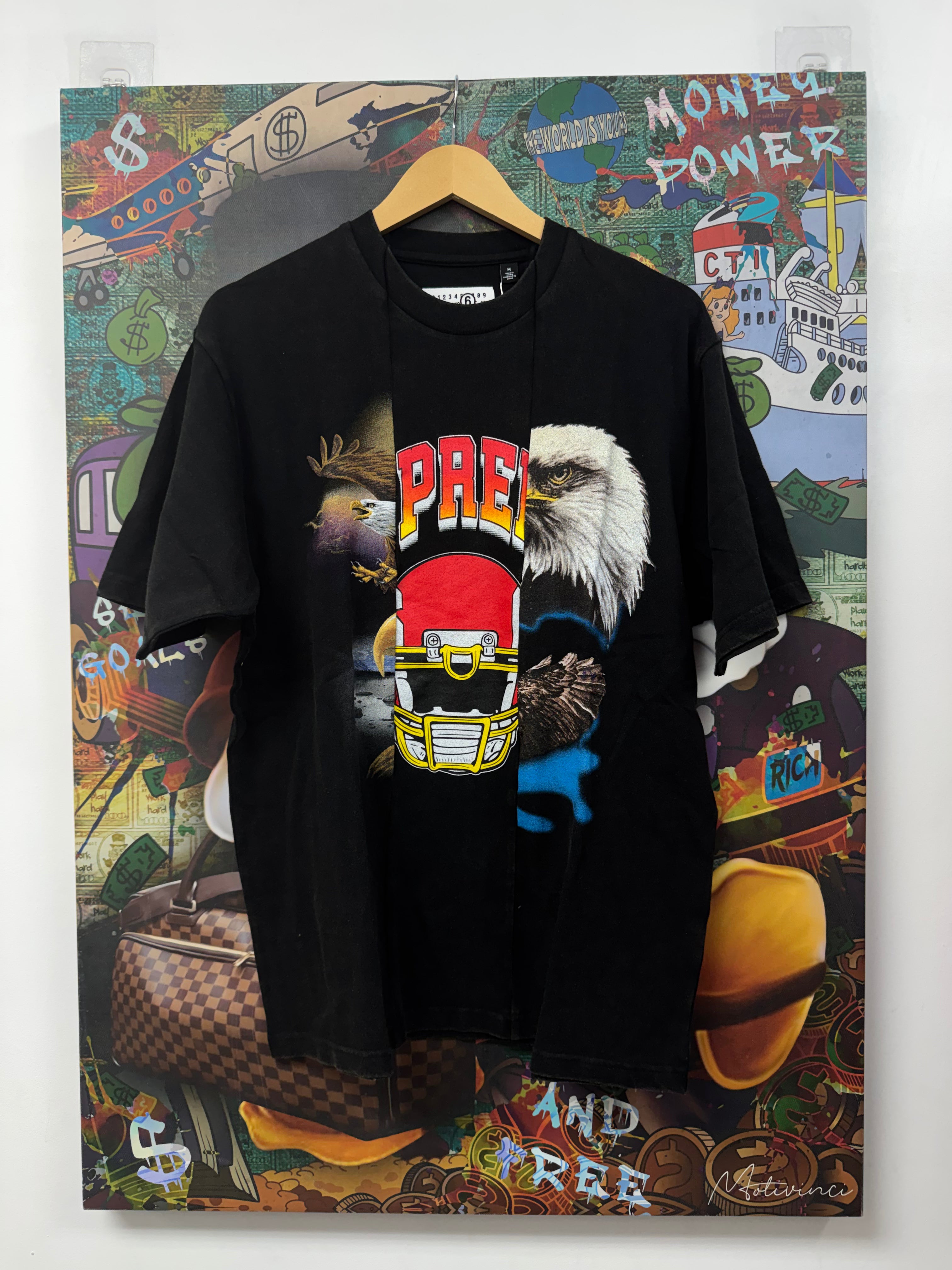 Supreme MM6 Split Eagle Black Tee