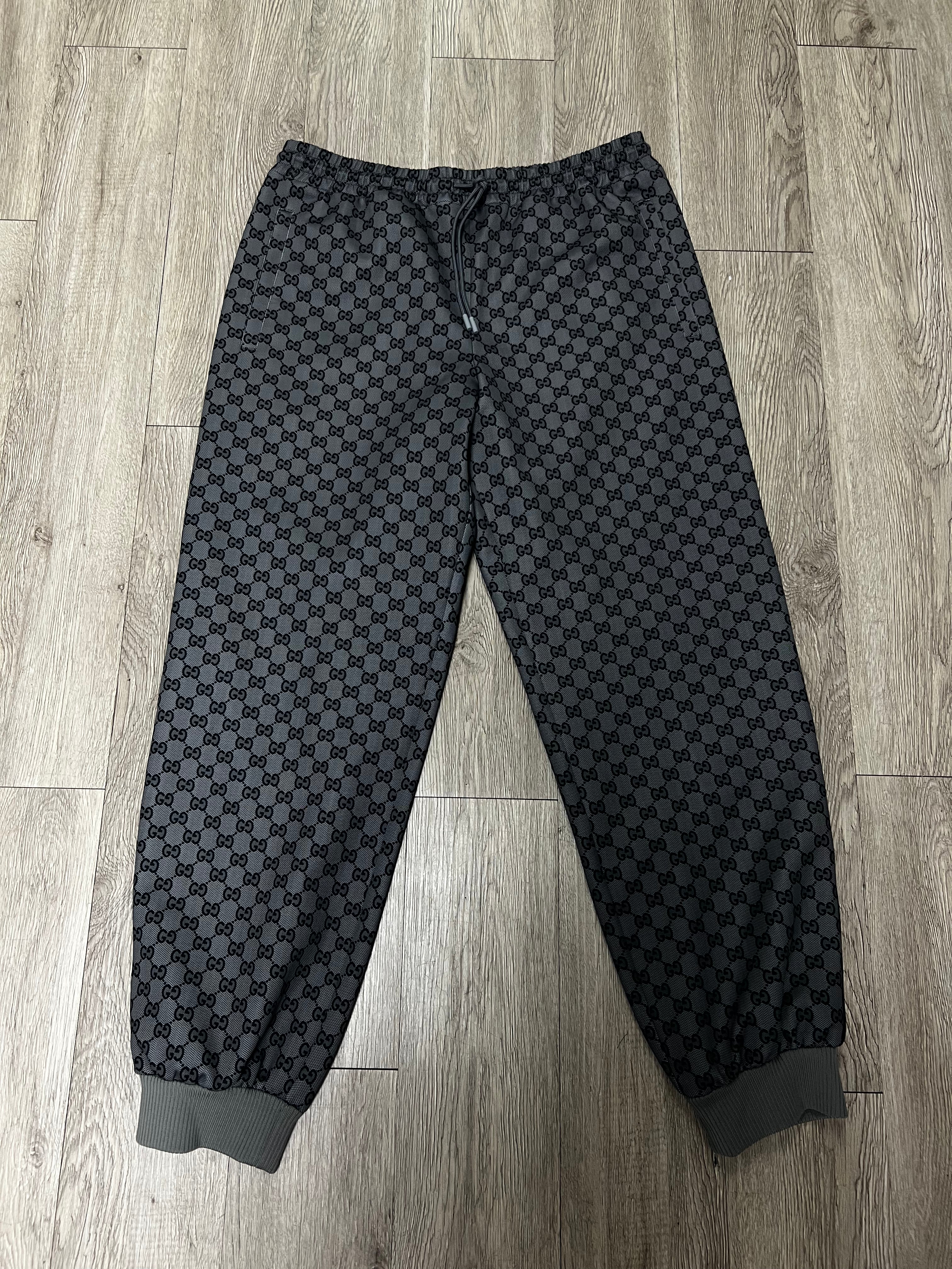 Gucci Grey Monogram Light Neoprene Sweatpants