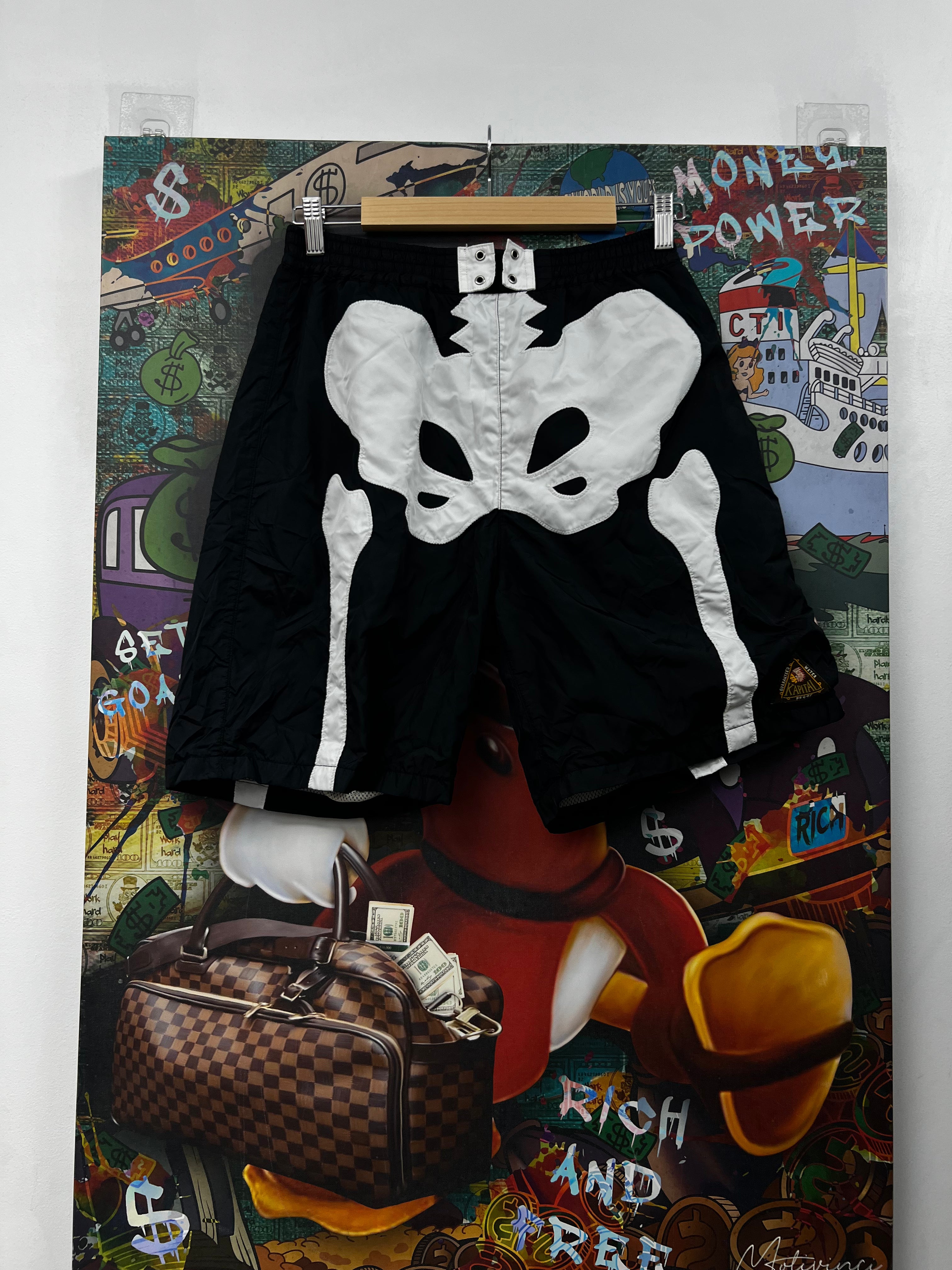 Kapital Nylon Bone Swim Trunks (Missing Strings) Shorts