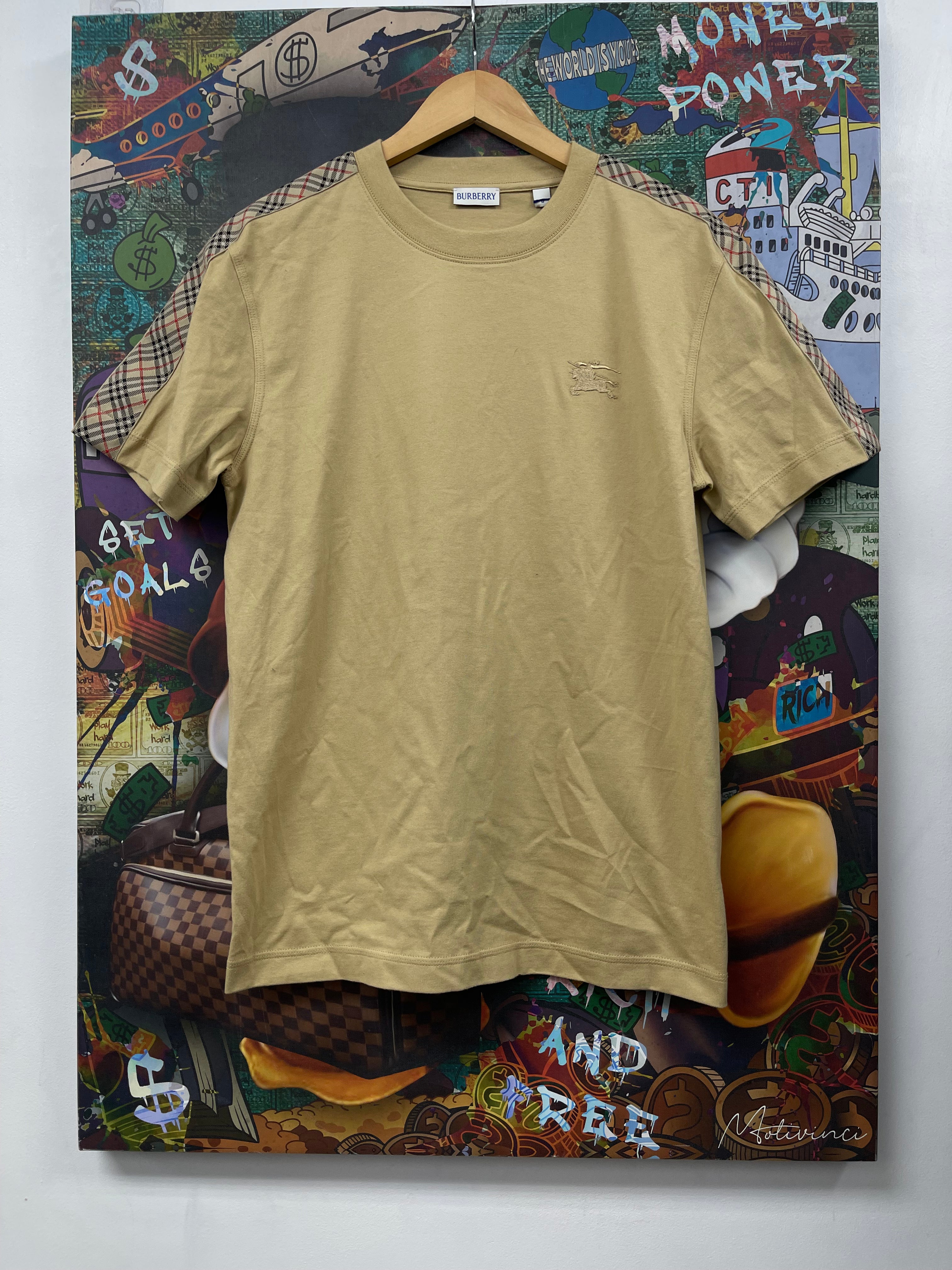 Burberry Tan Collar Monogram Tee