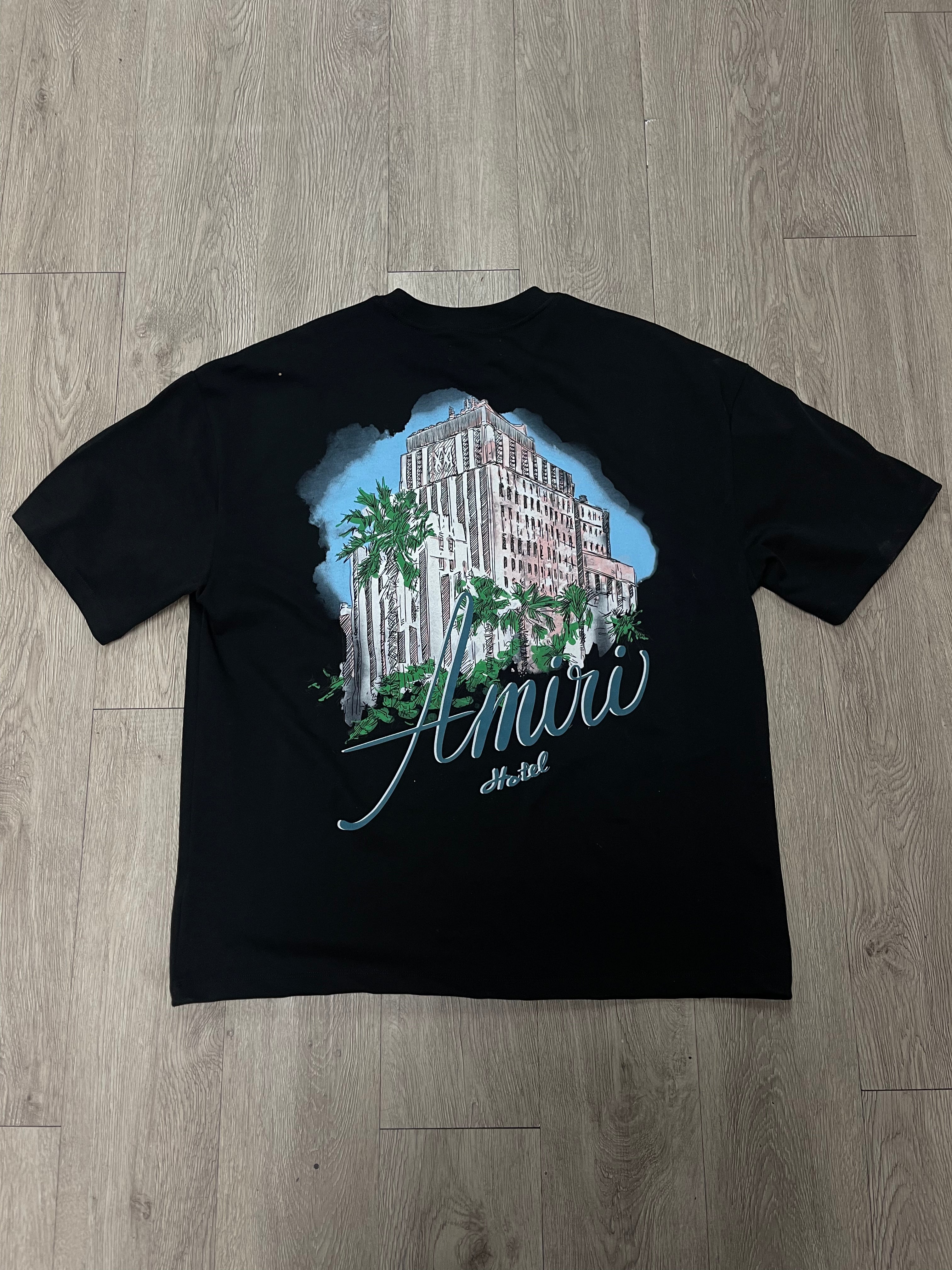 Amiri Black Hotel Oversized Tee