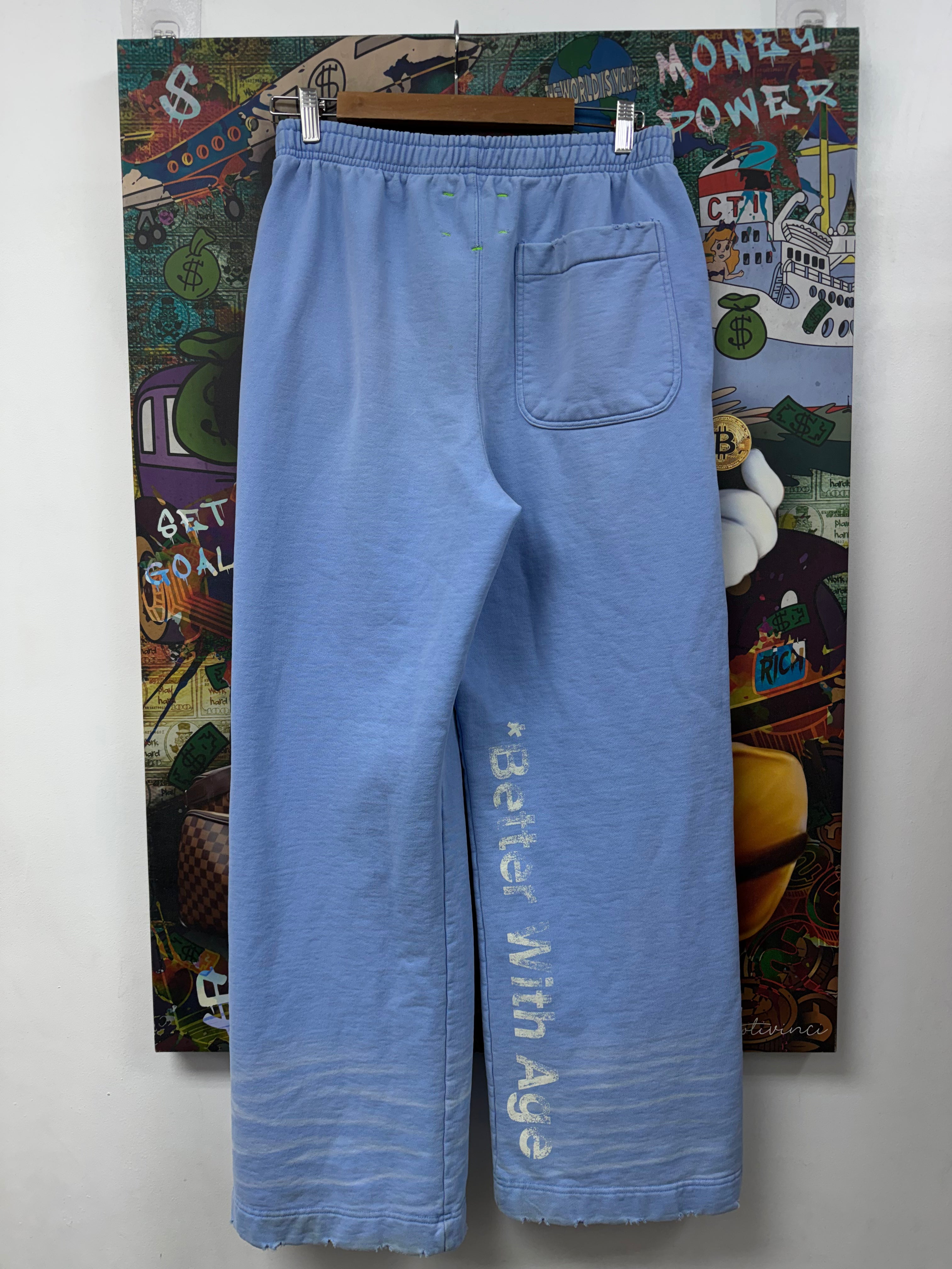 Better With Age Blue Pant Logo Sweats