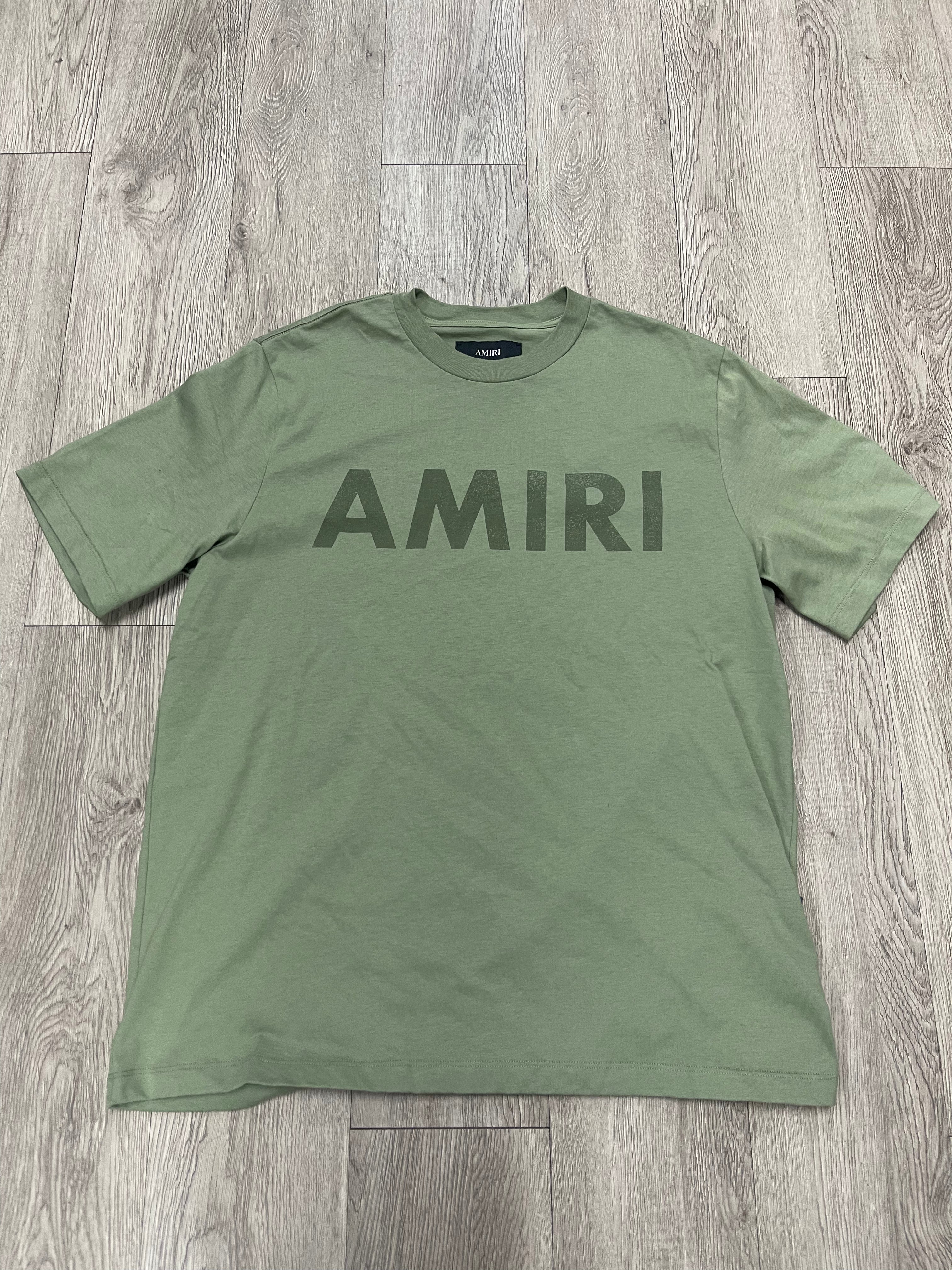 Amiri Olive Stencil Tee