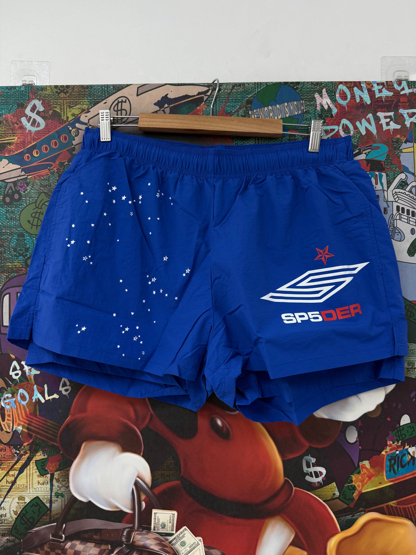 Sp5der Shorts Pro Blue Double Layer