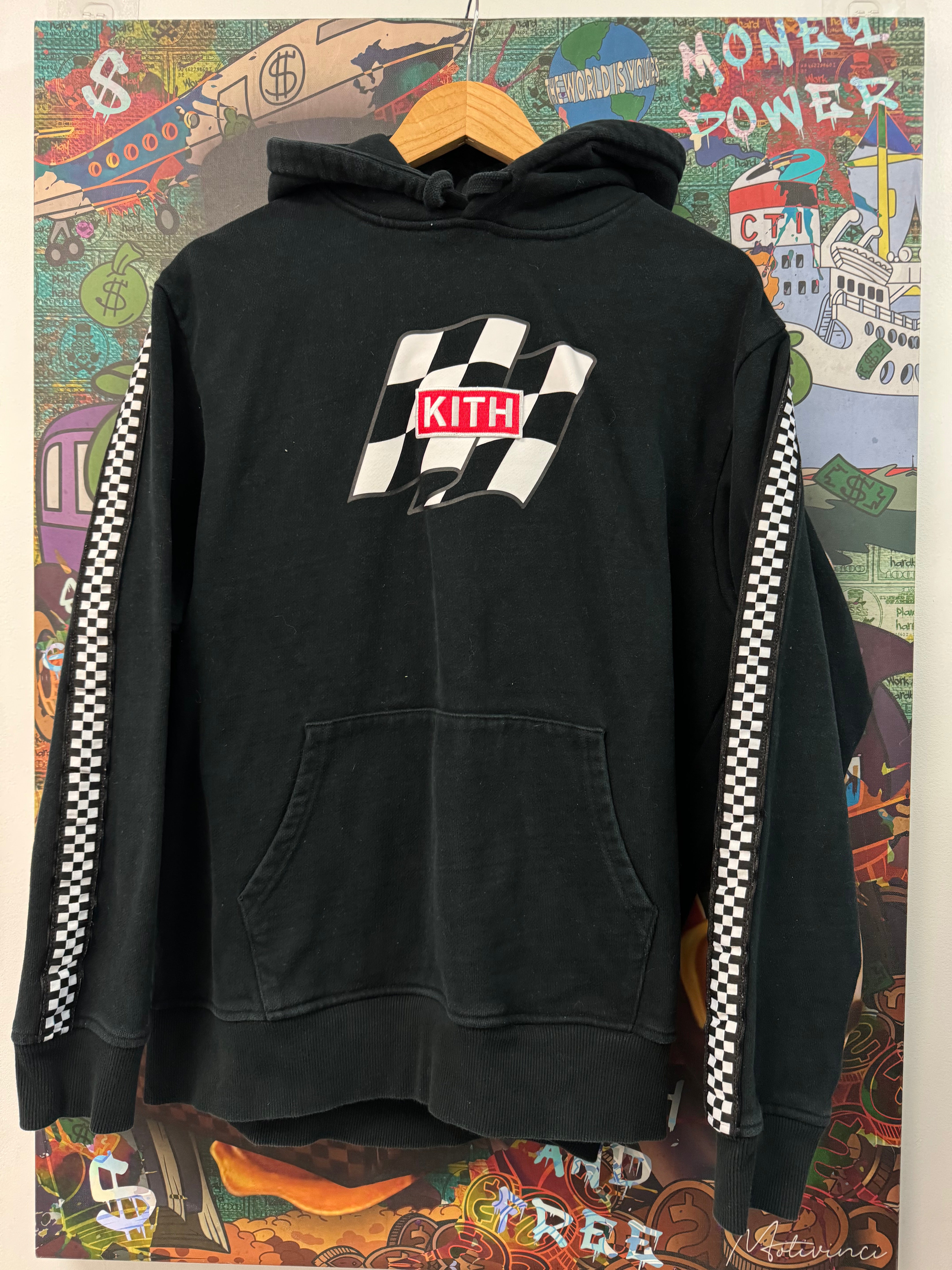 Kith Black Patch Racing Hoodie