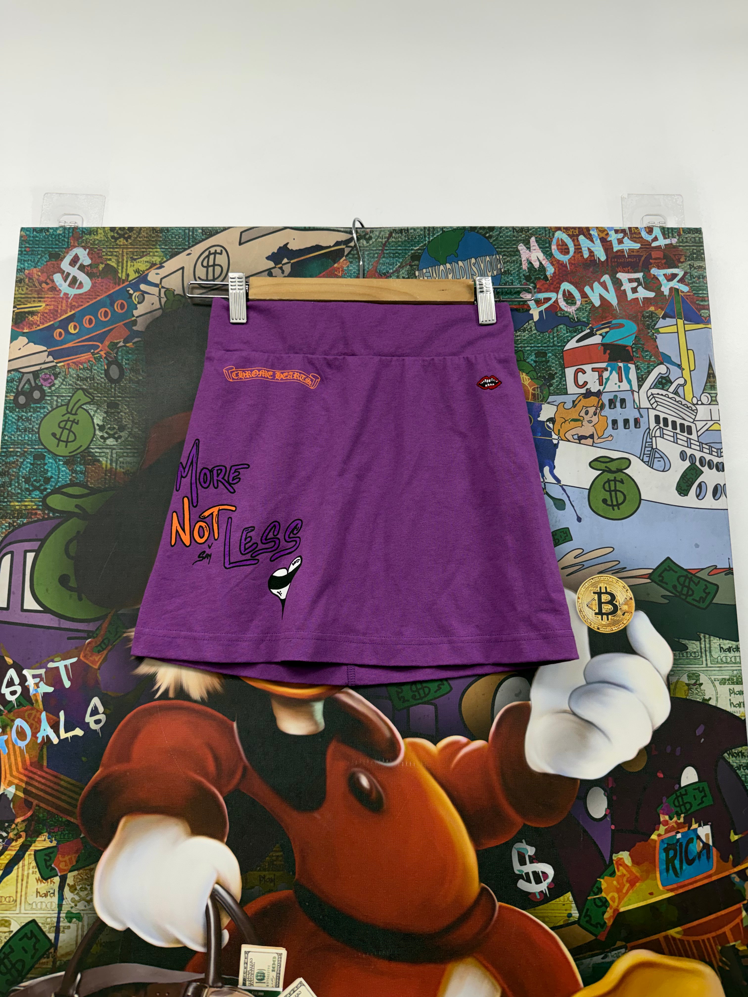 Chrome Hearts Matty Boy Purple Want More Not Less Skirt