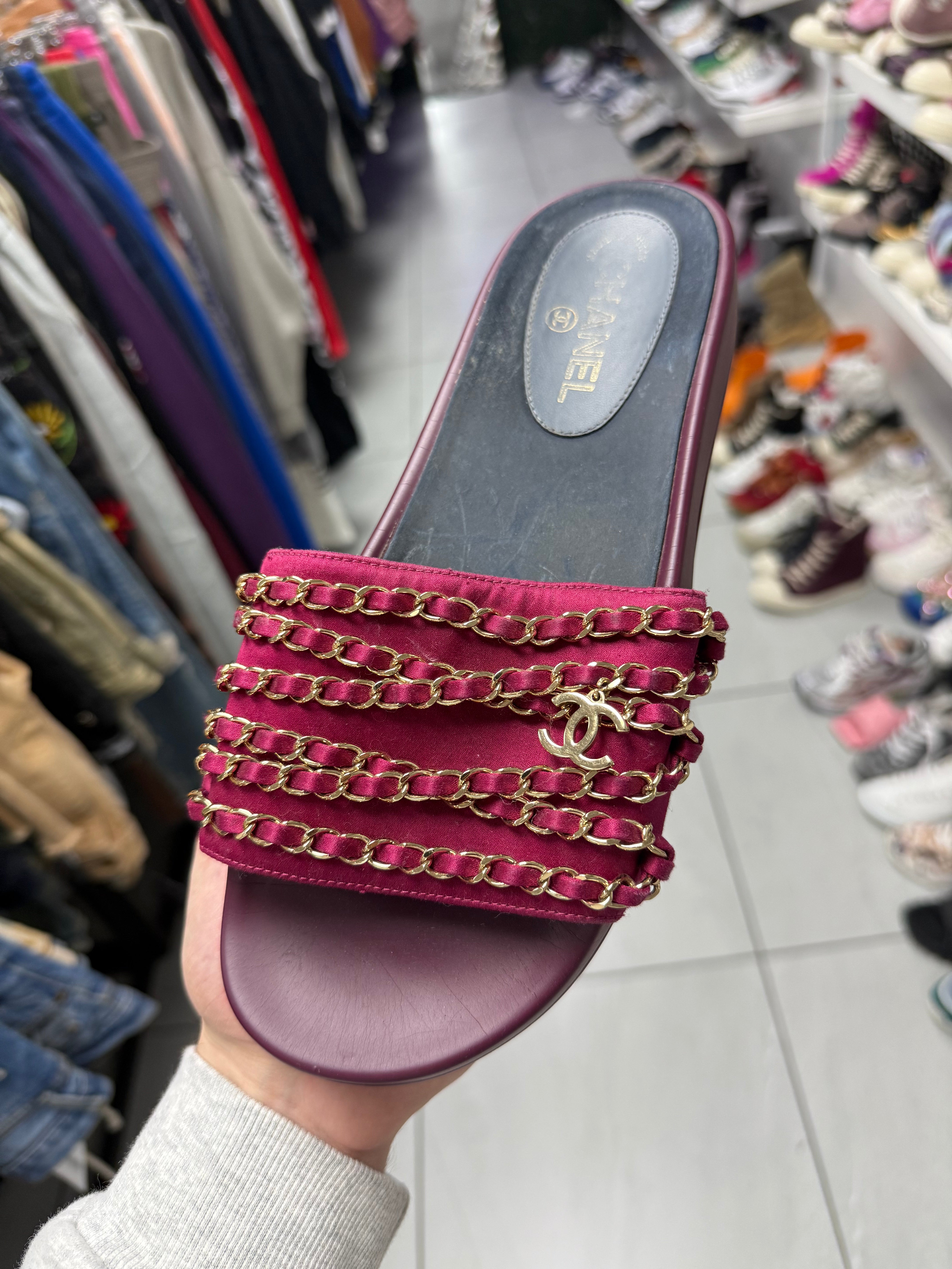 Chanel Sandals Red Used 42 With Box