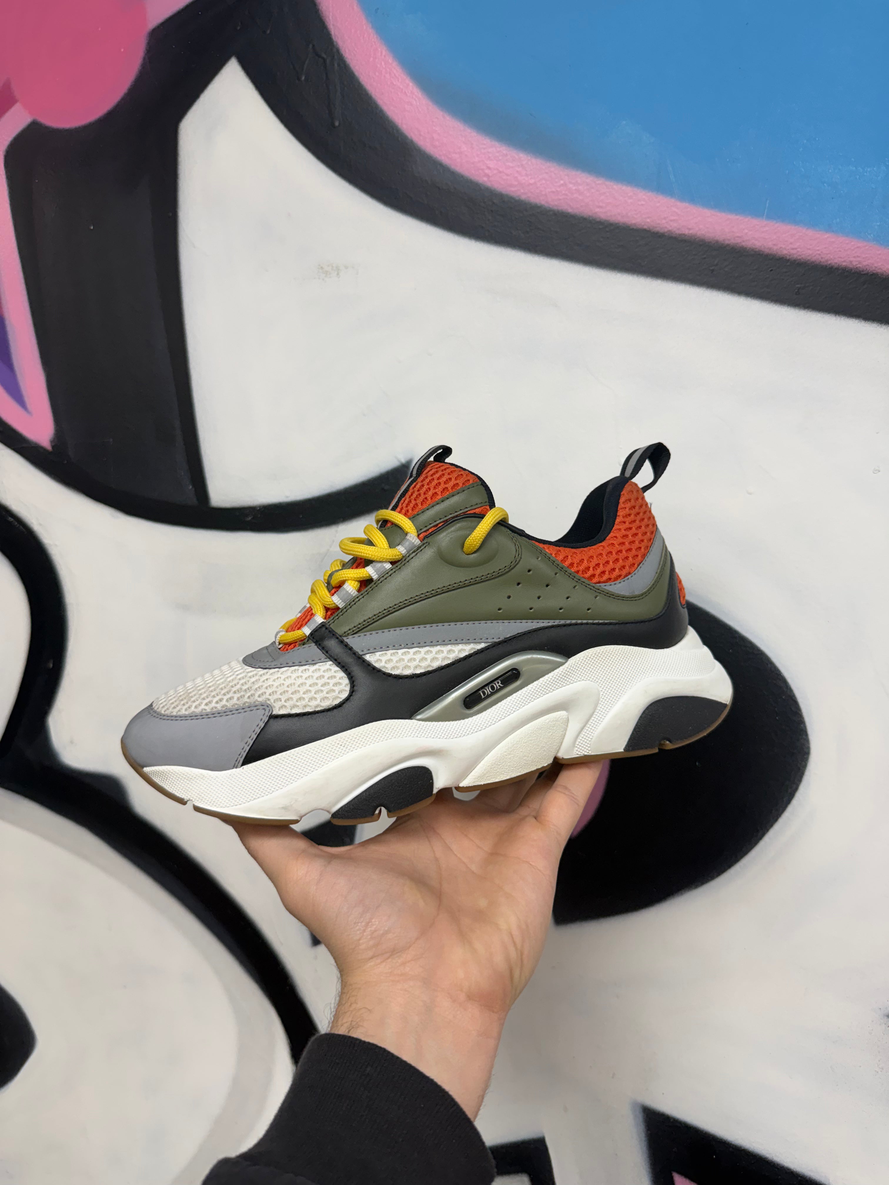 Dior Olive Orange B22 Sneakers