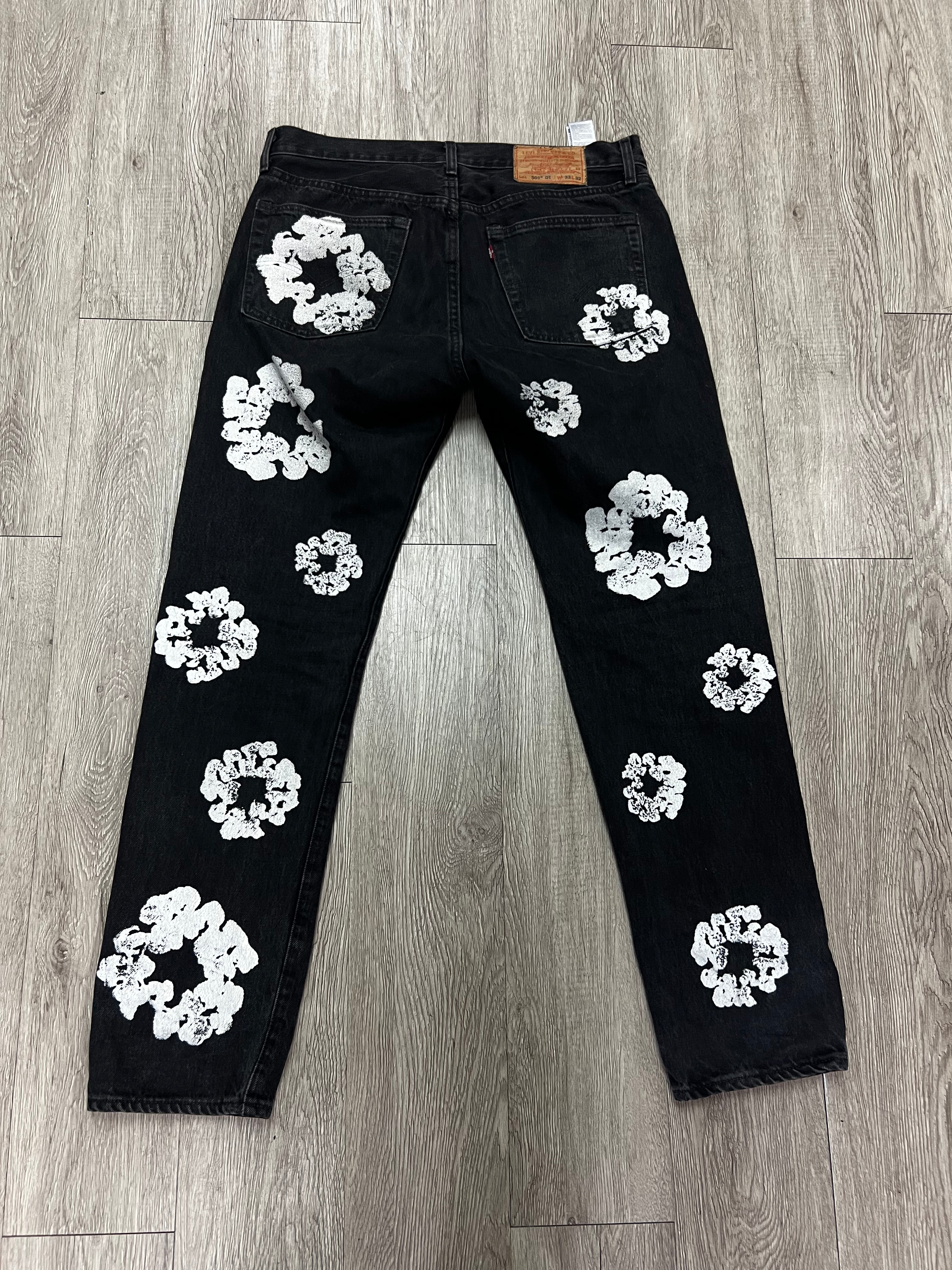 Denim Tears Black Wash Wreath Jeans