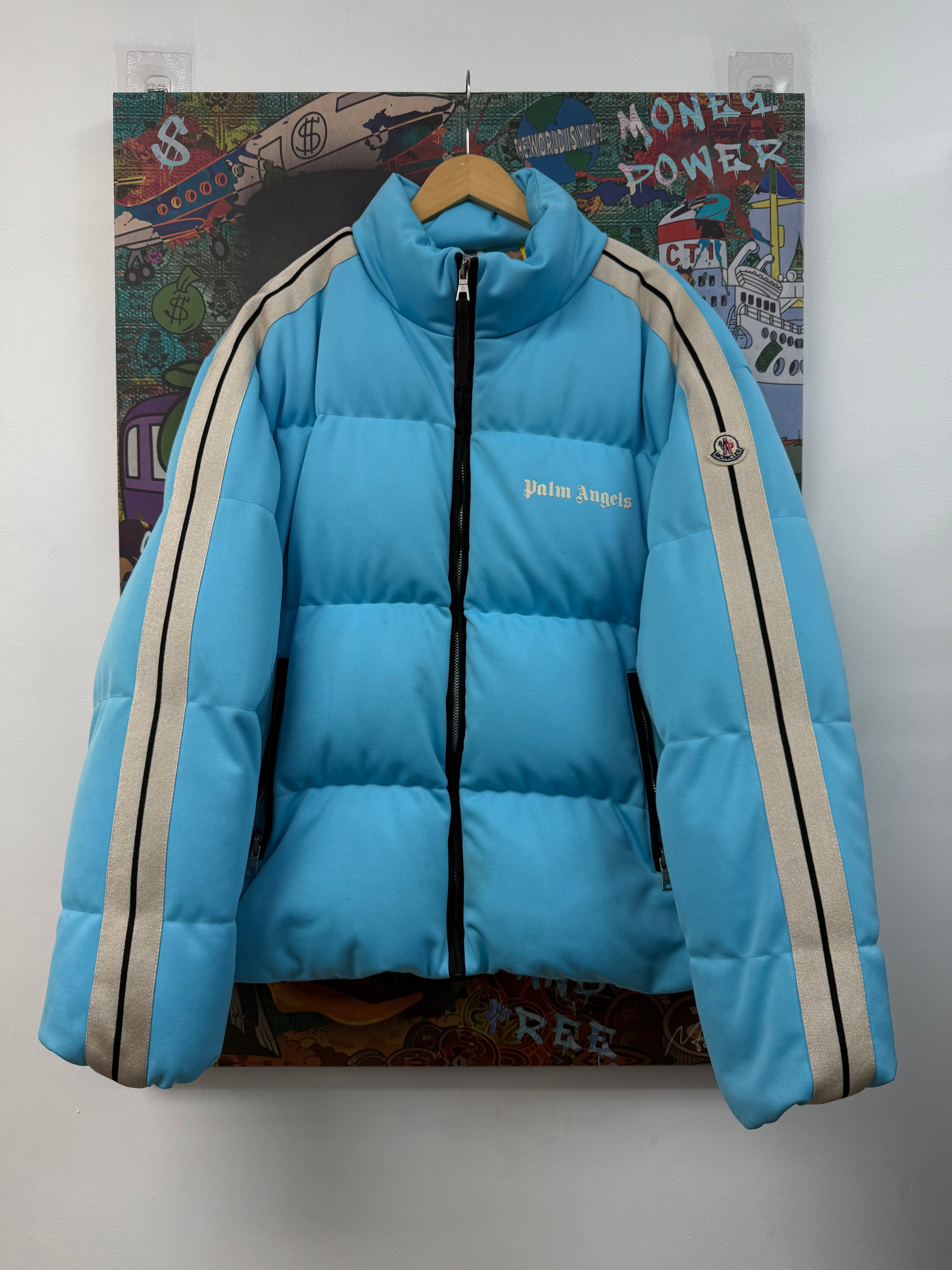 Moncler Palm Angels Baby Blue Jacket Jacket