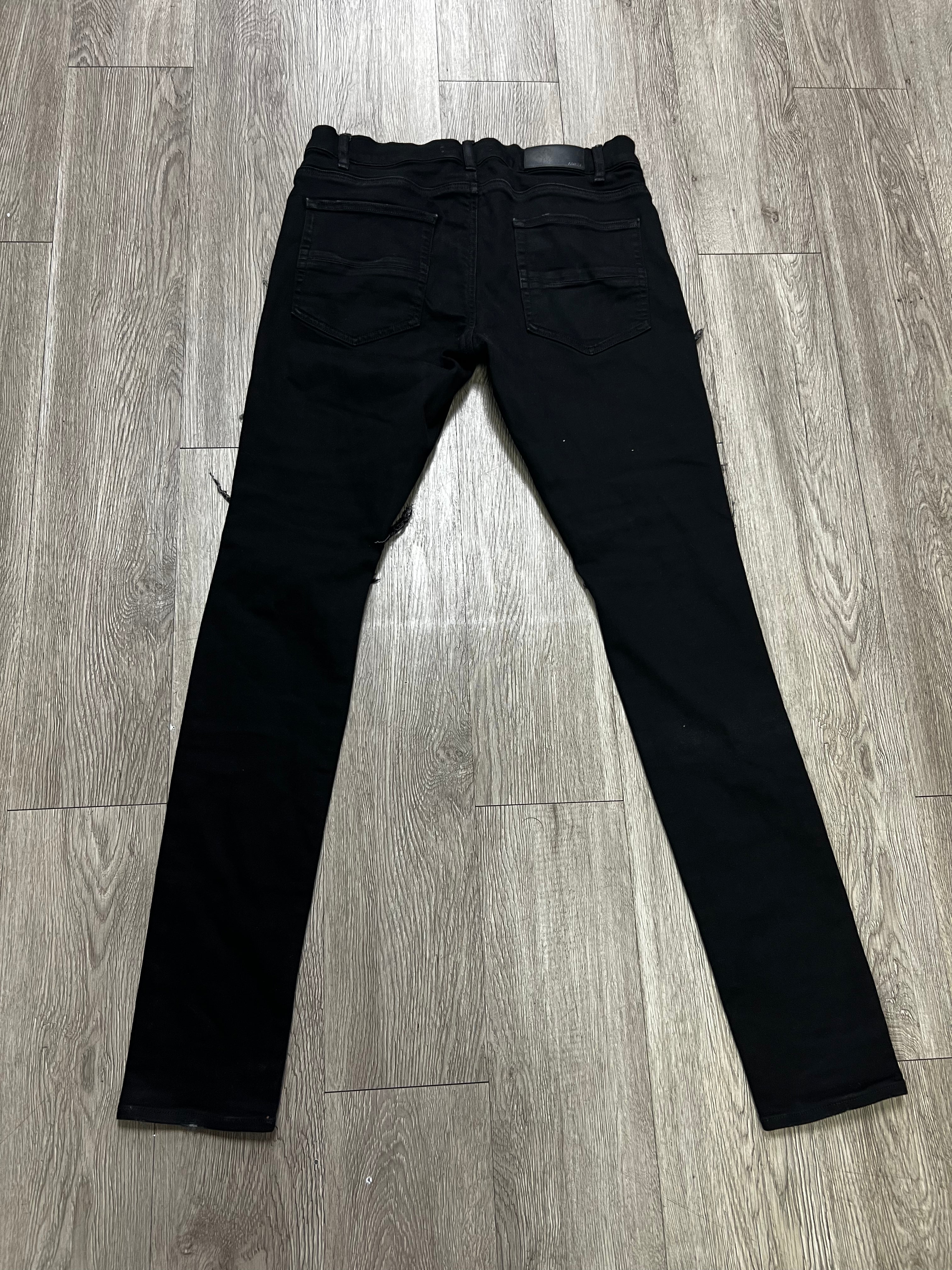Amiri Jeans Black Swarovski Thrasher Jeans