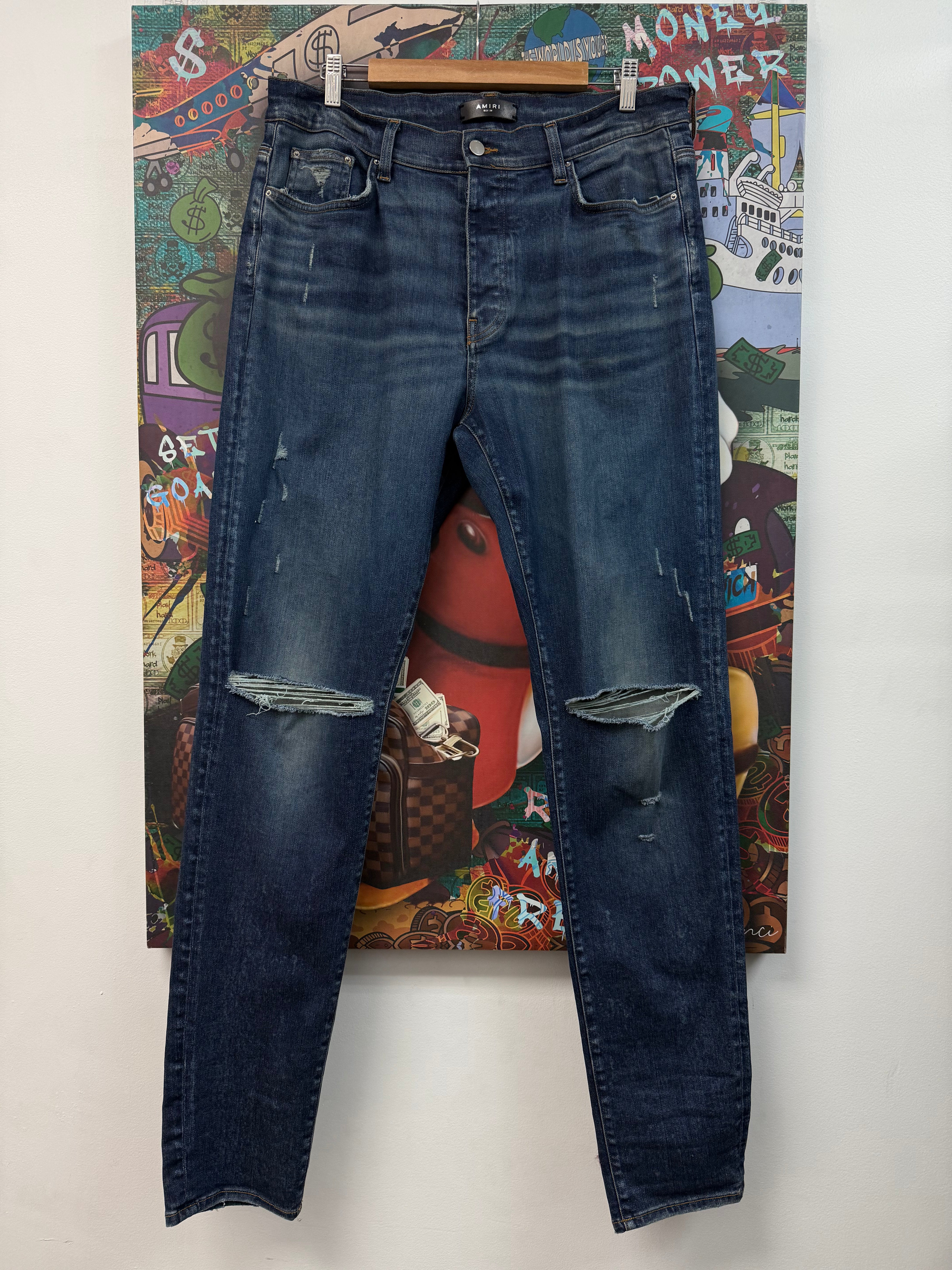 Amiri Plain Jeans Navy Jeans