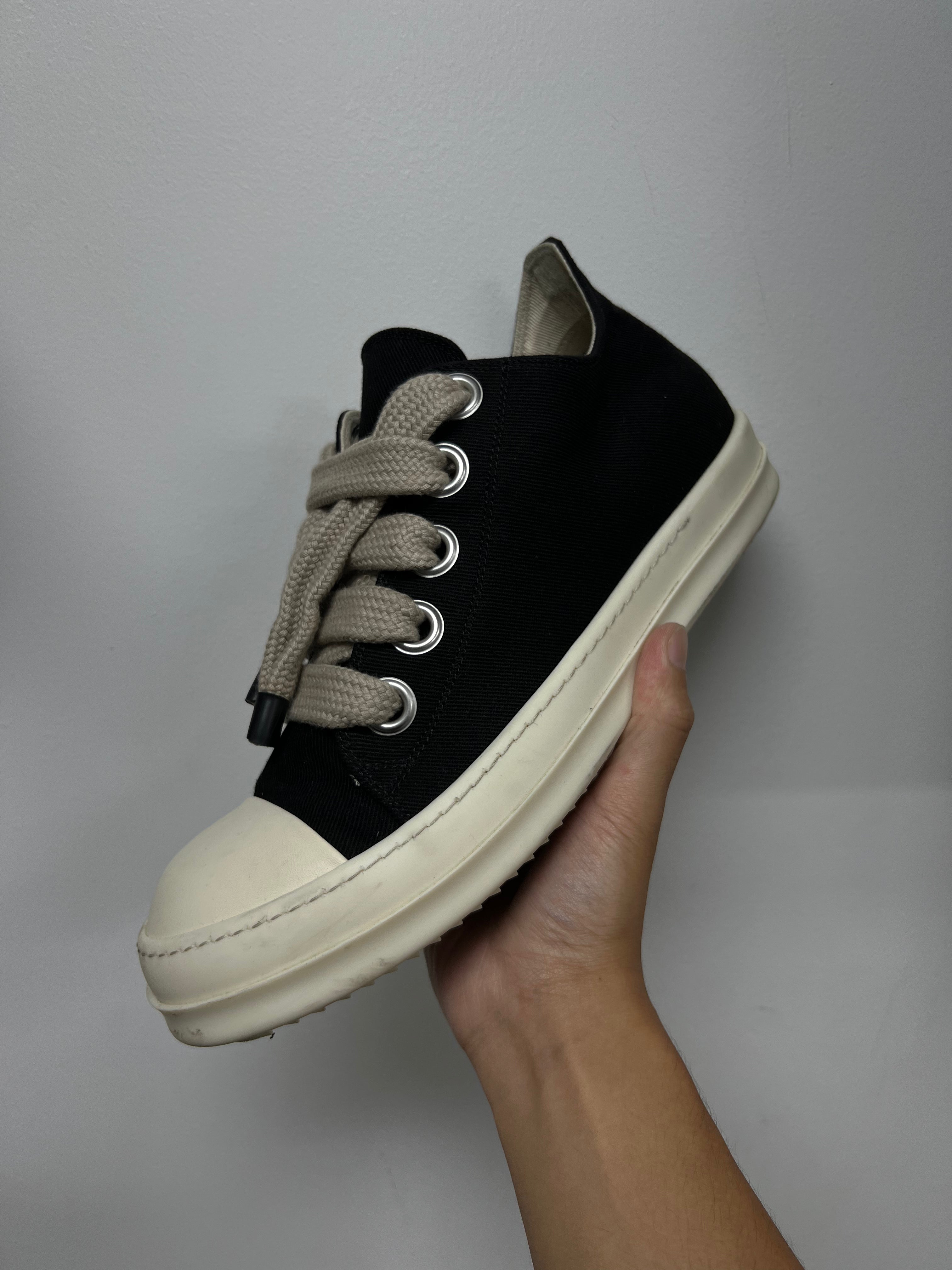 Rick Owens Black & Milk DKSHDW Jumbo Lace Ramone Low