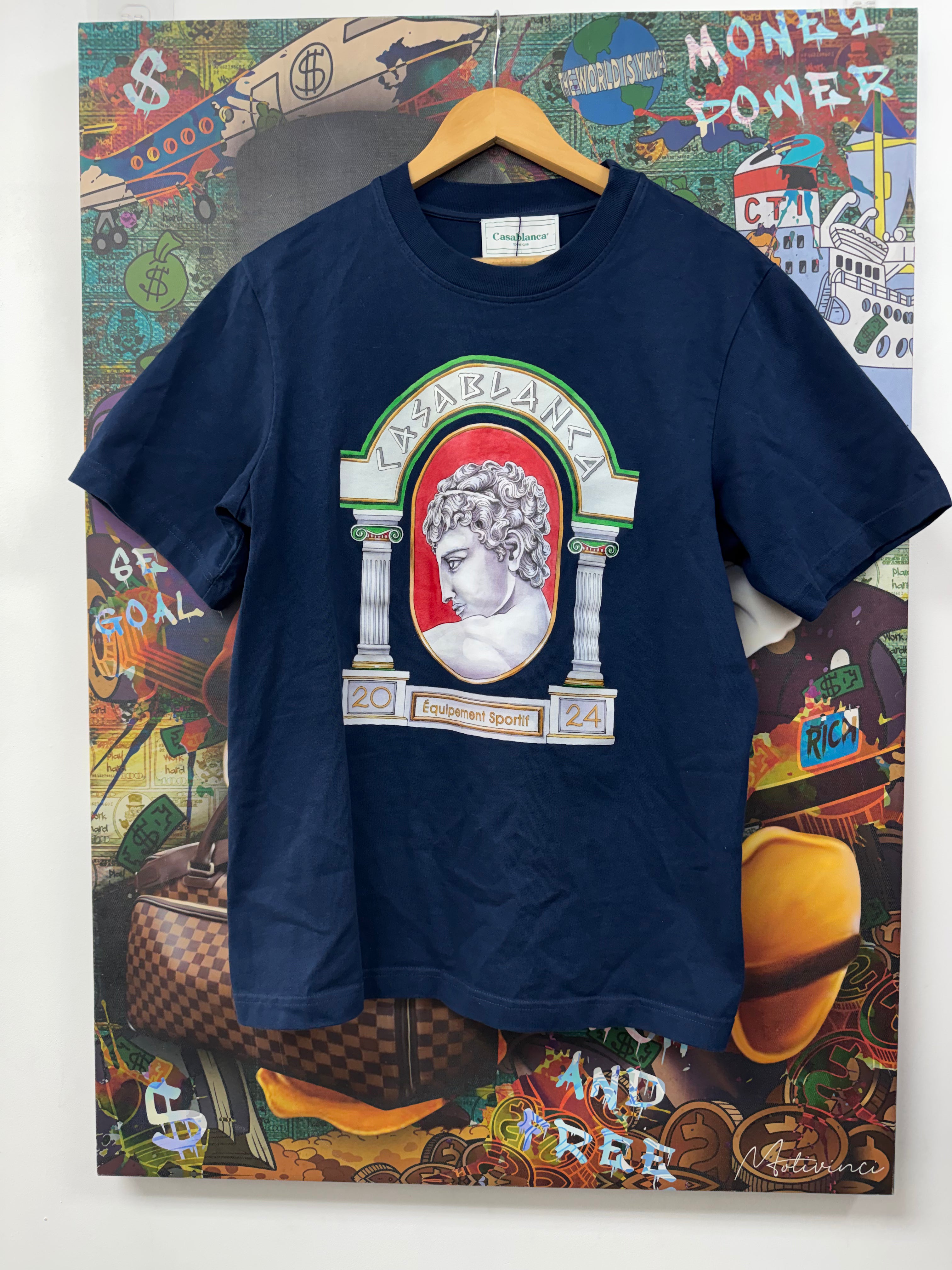 Casablanca Navy La Medaille Tee