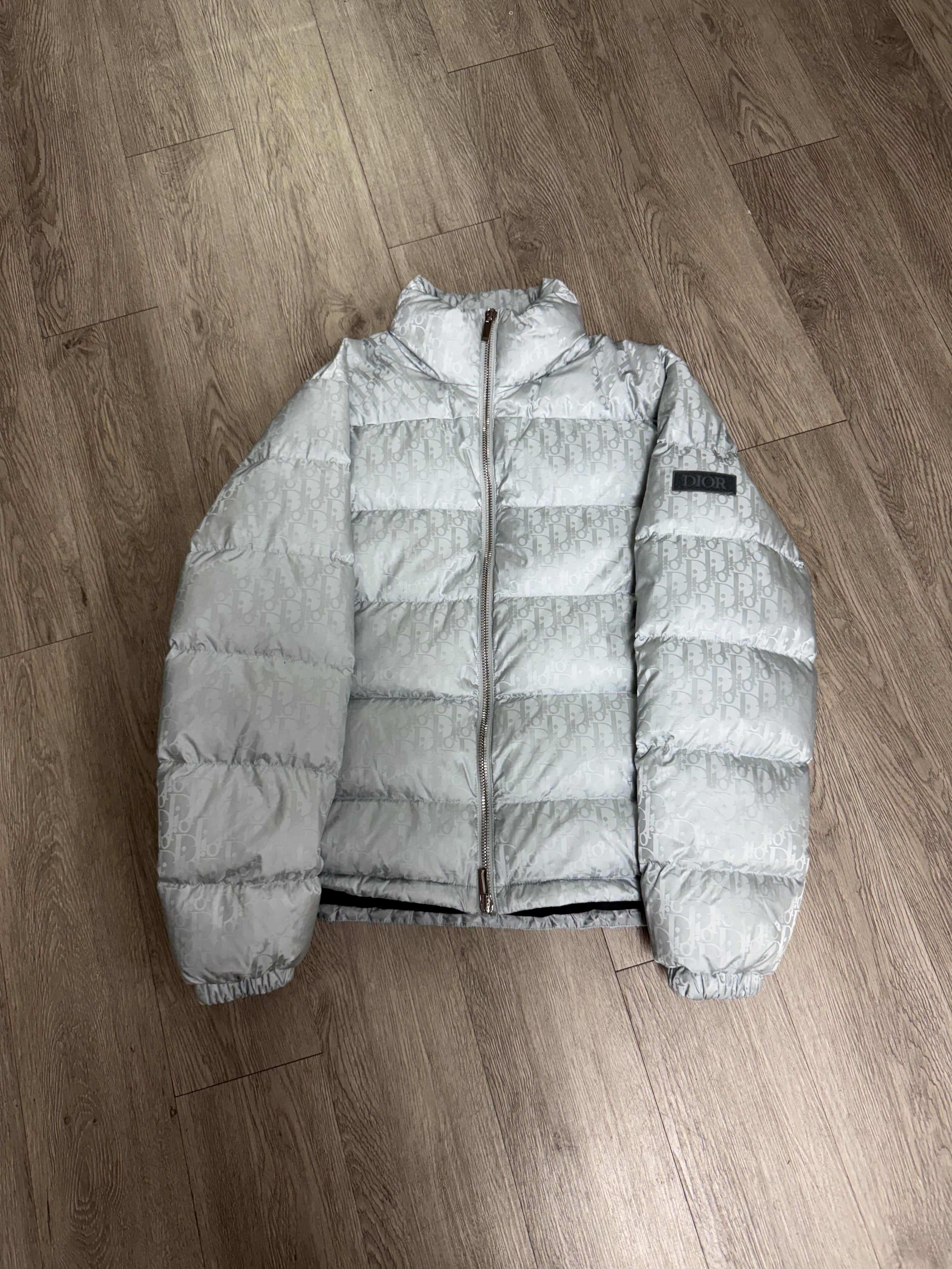 Dior Silver Oblique Puffer Jacket