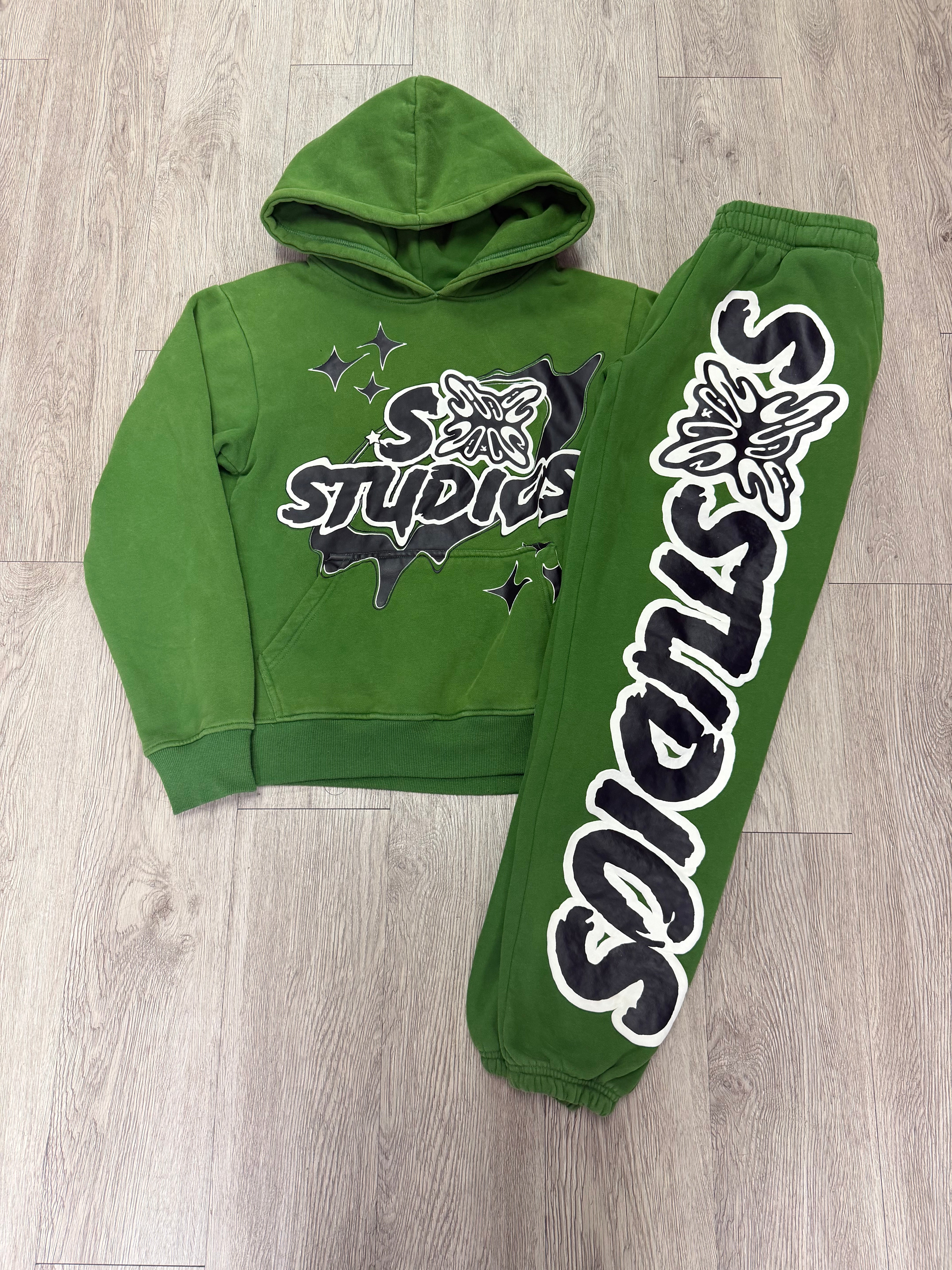 SB Studios Green Black Sweatsuit (Sweats Flawed)
