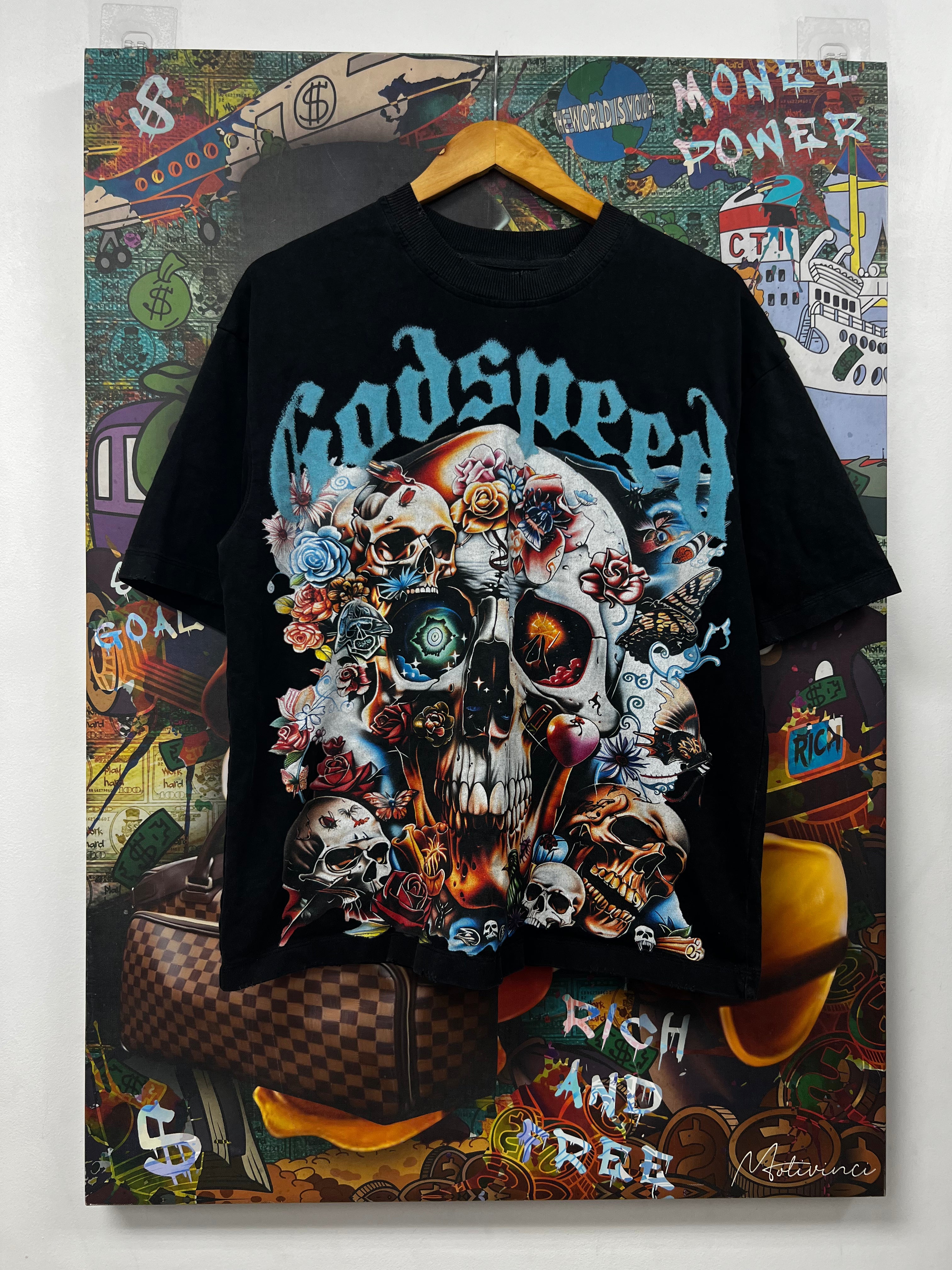 Godspeed Floral Skeleton Tee