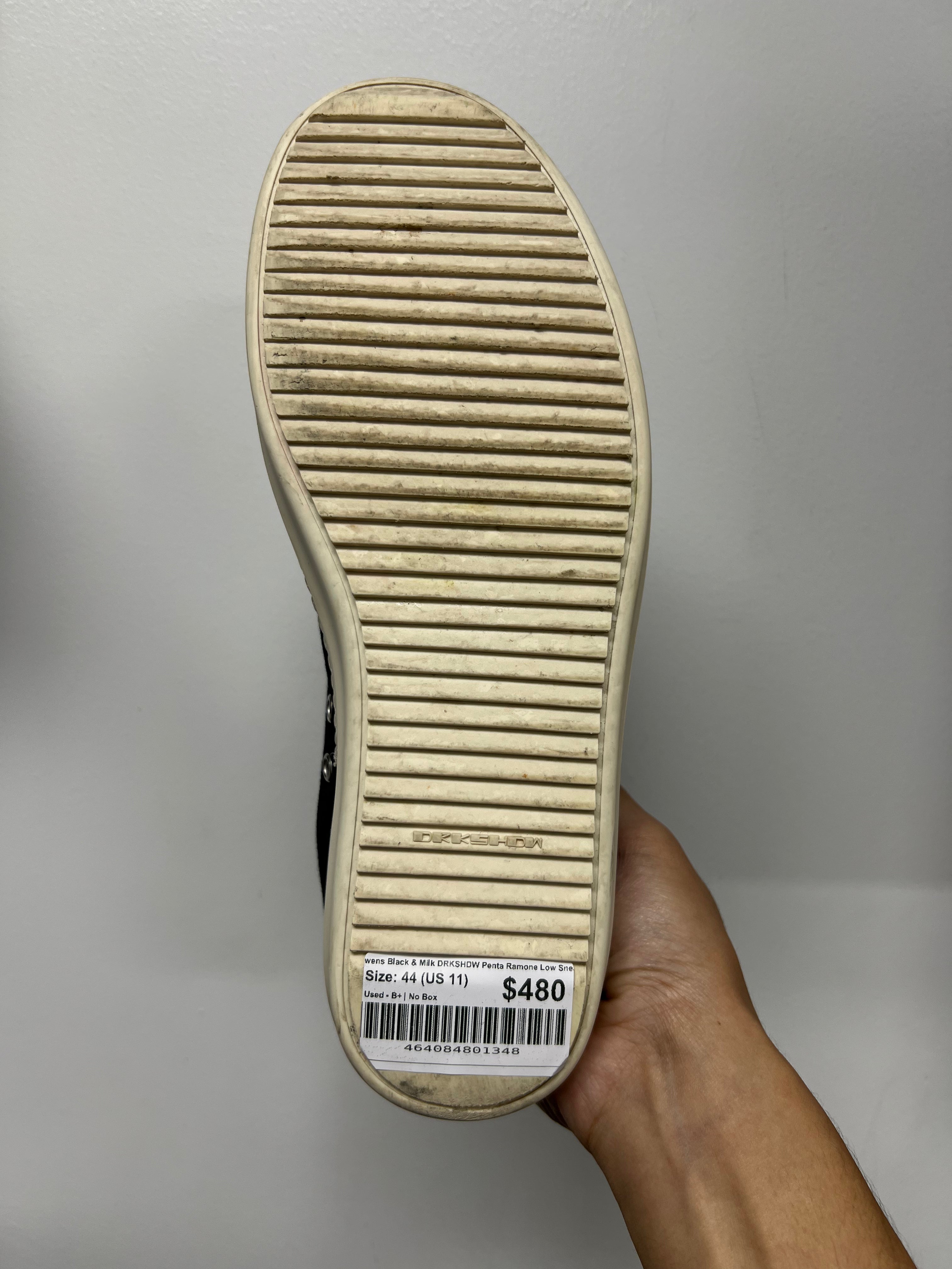 Rick Owens Black & Milk DRKSHDW Penta Ramone Low Sneakers