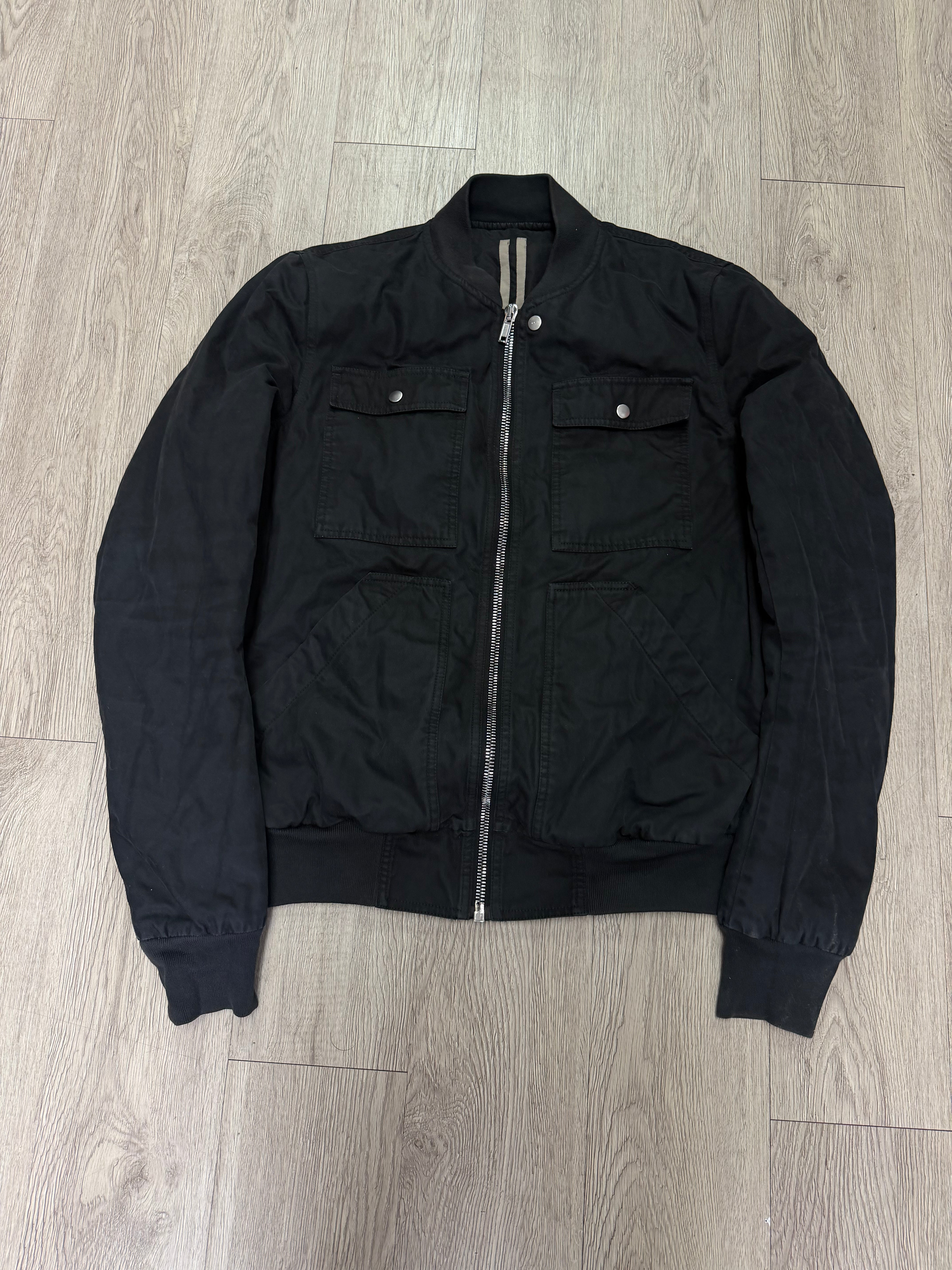 Rick Owens Black Cargo Work Jacket