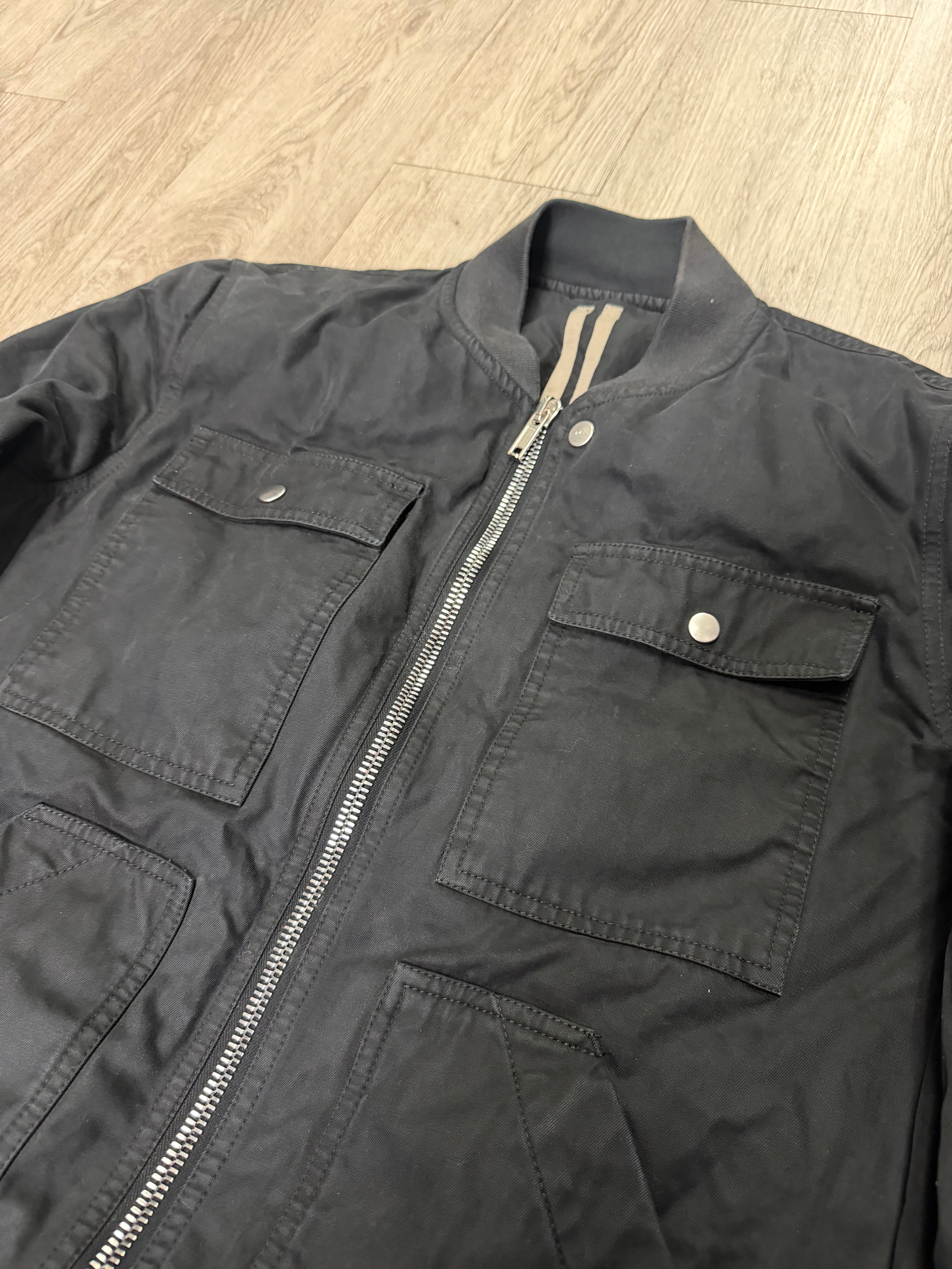 Rick Owens Black Cargo Work Jacket