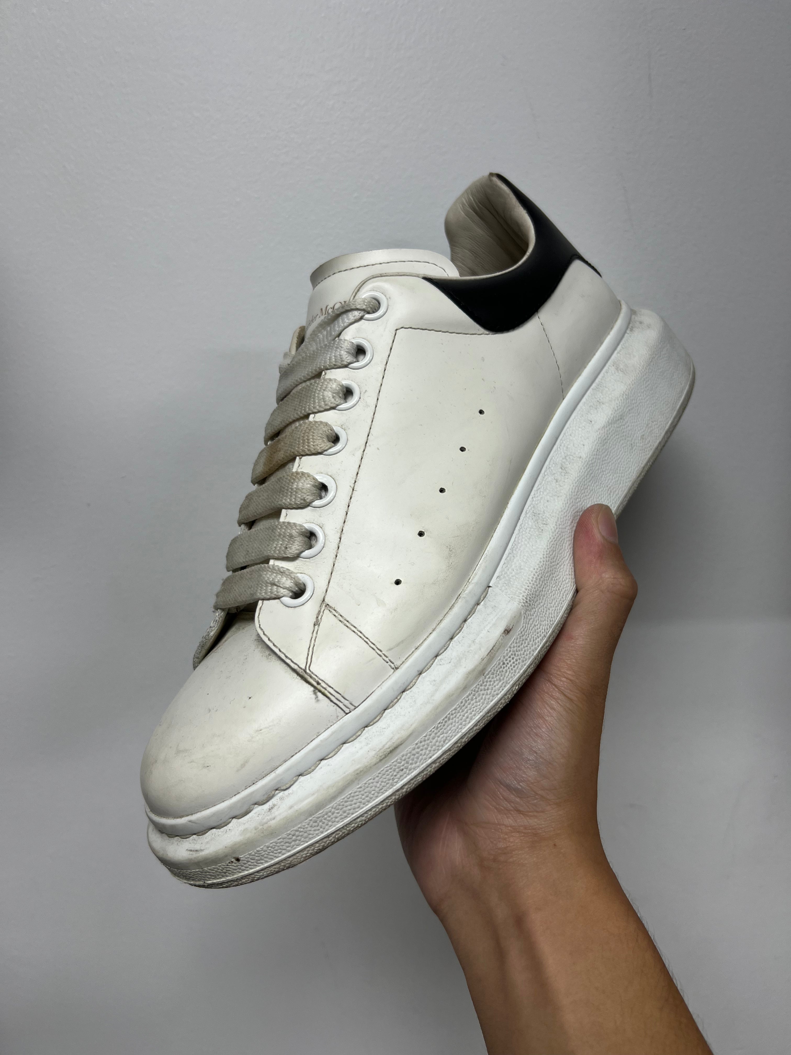Alexander Mcqueen White Black Oversized Sneakers