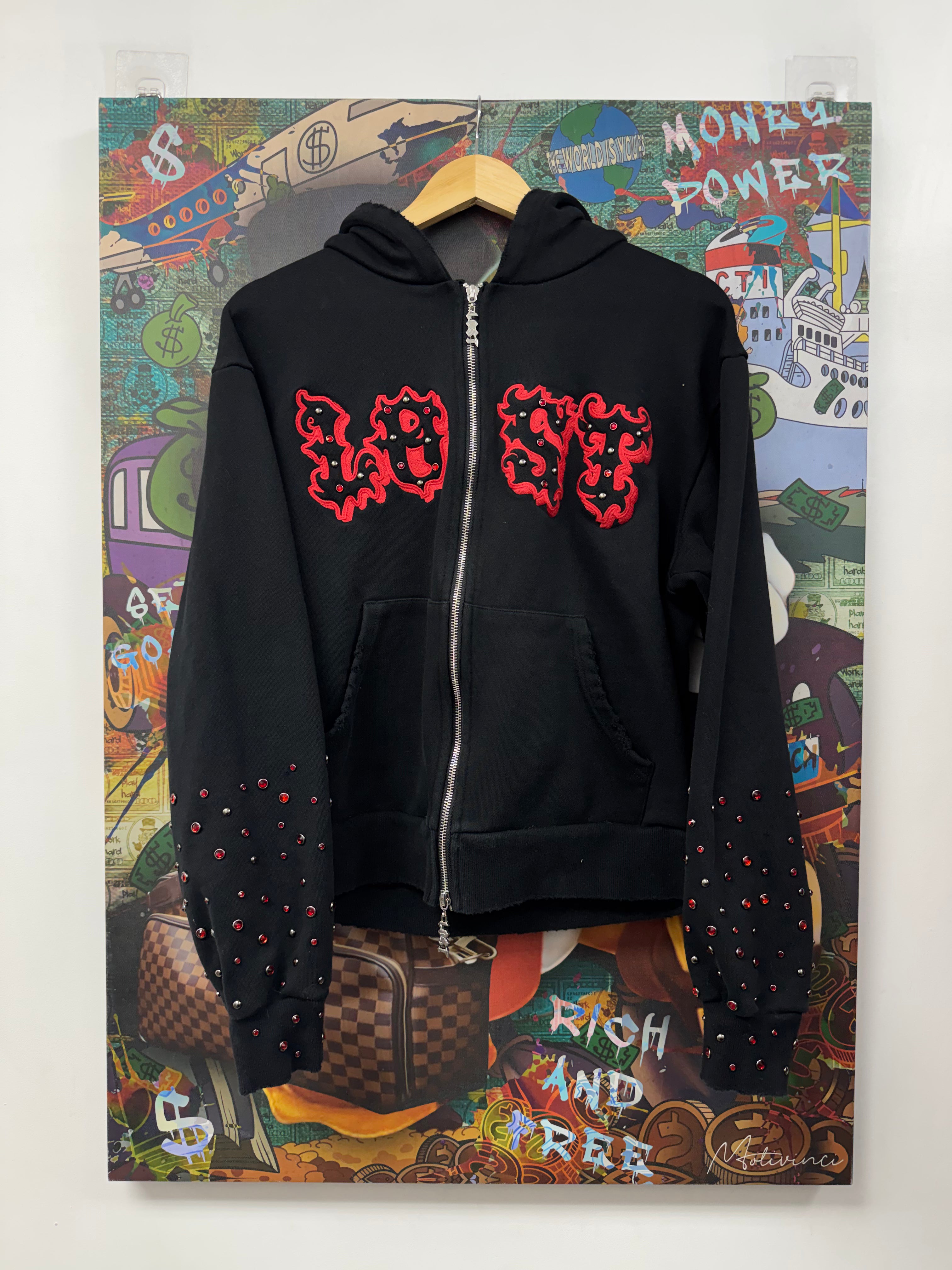 Lost Intricacy Black Red Patch 2.0 Zip Up