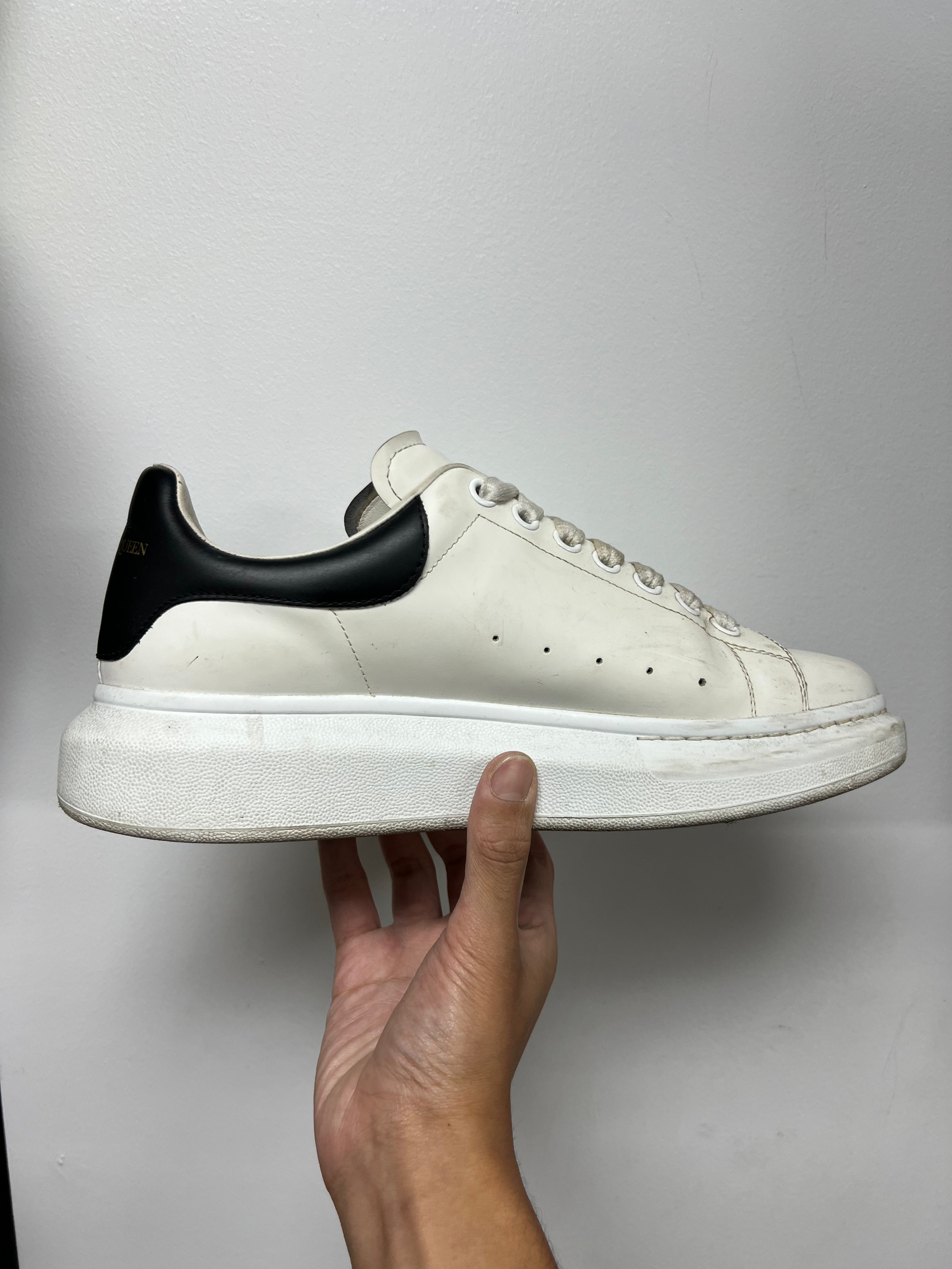 Alexander Mcqueen White Black Oversized Sneakers