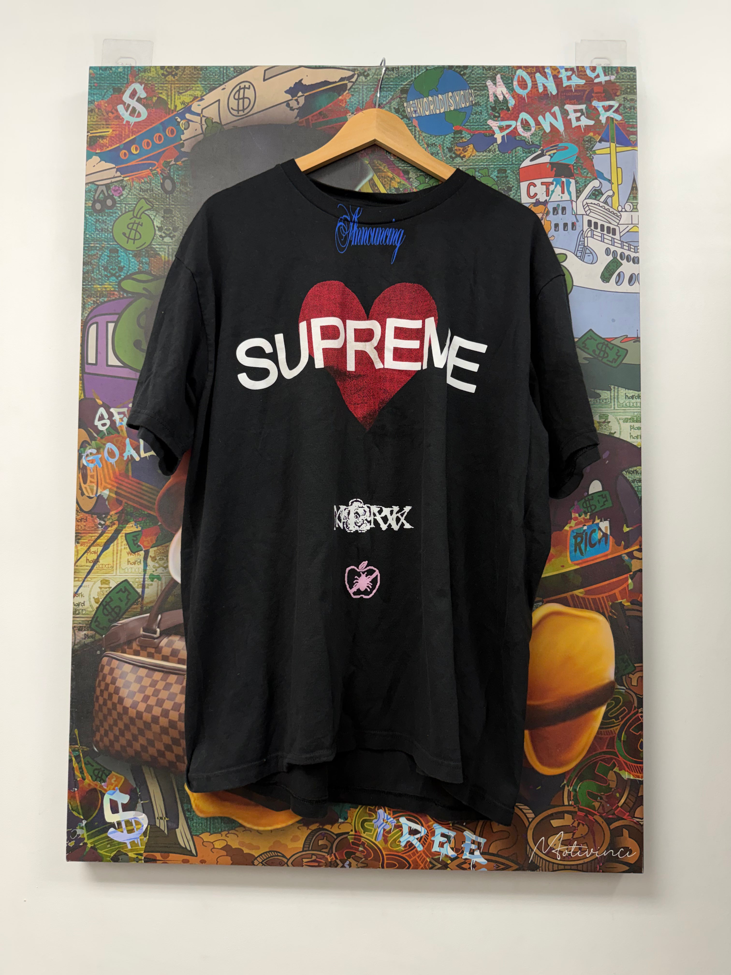 Supreme Black Announcing Tee