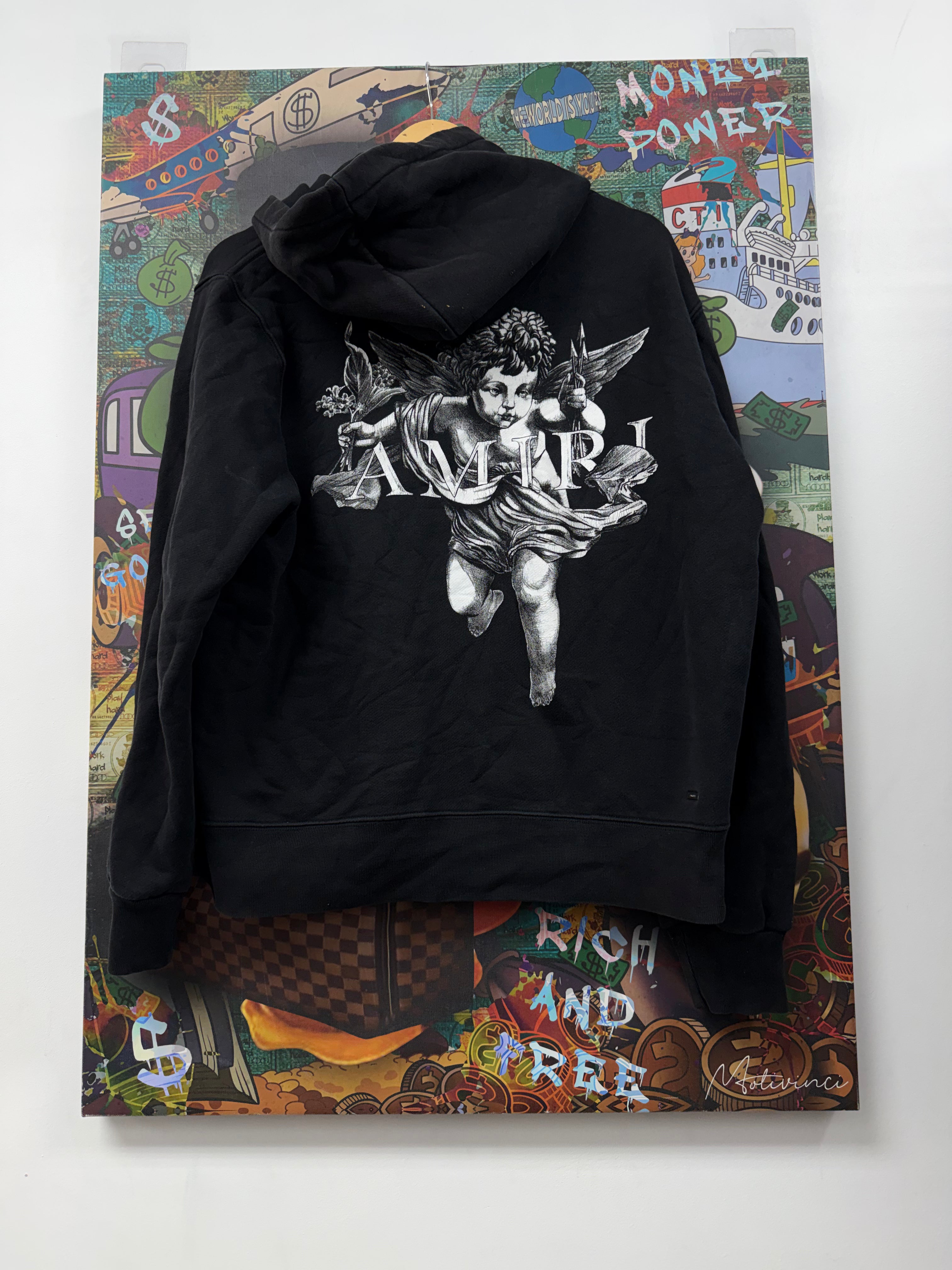 Amiri Black Cherub Hoodie