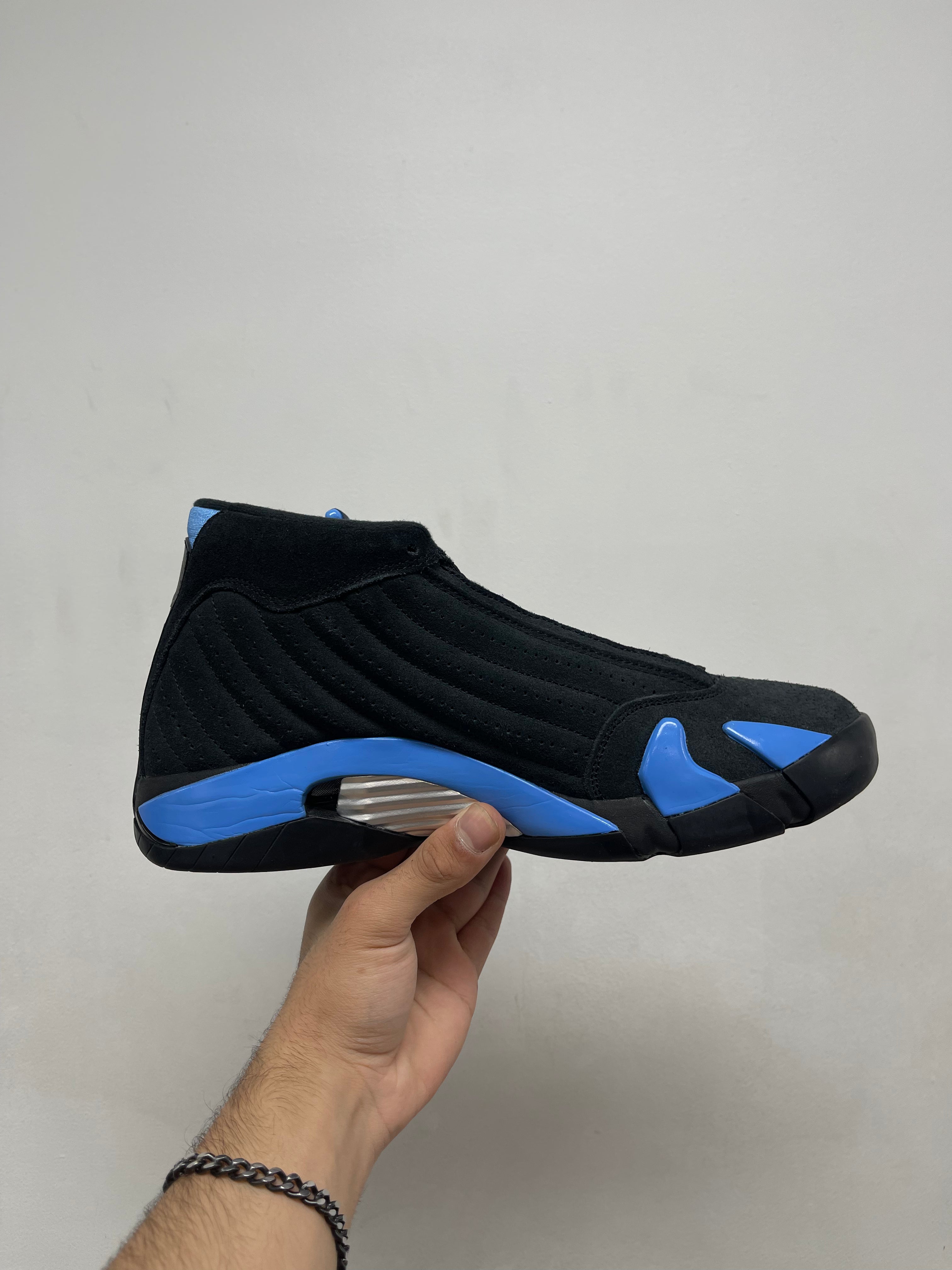 Jordan 14 Black Uni Blue Sneakers