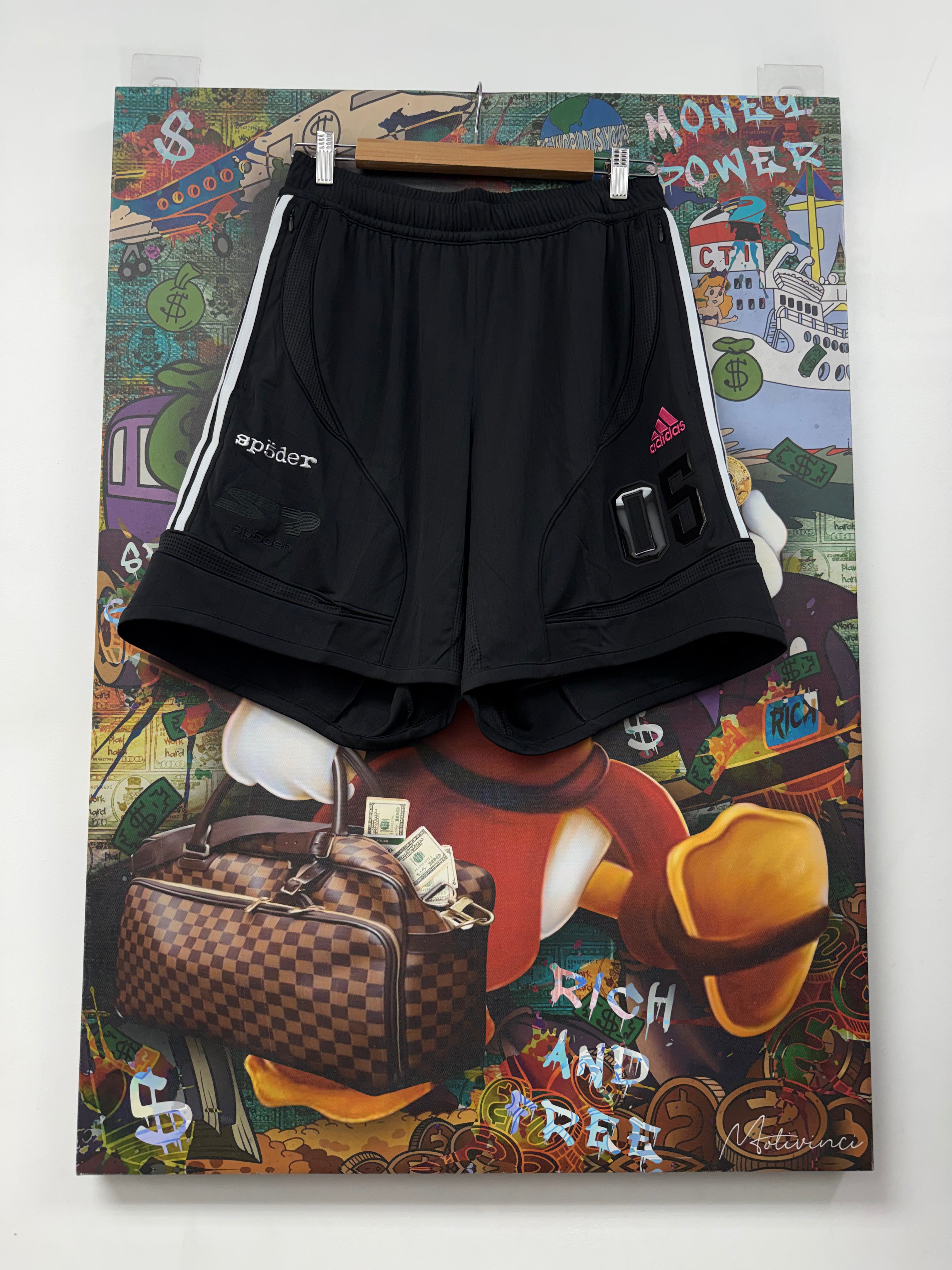 Sp5der x Adidas Black Pink Shorts