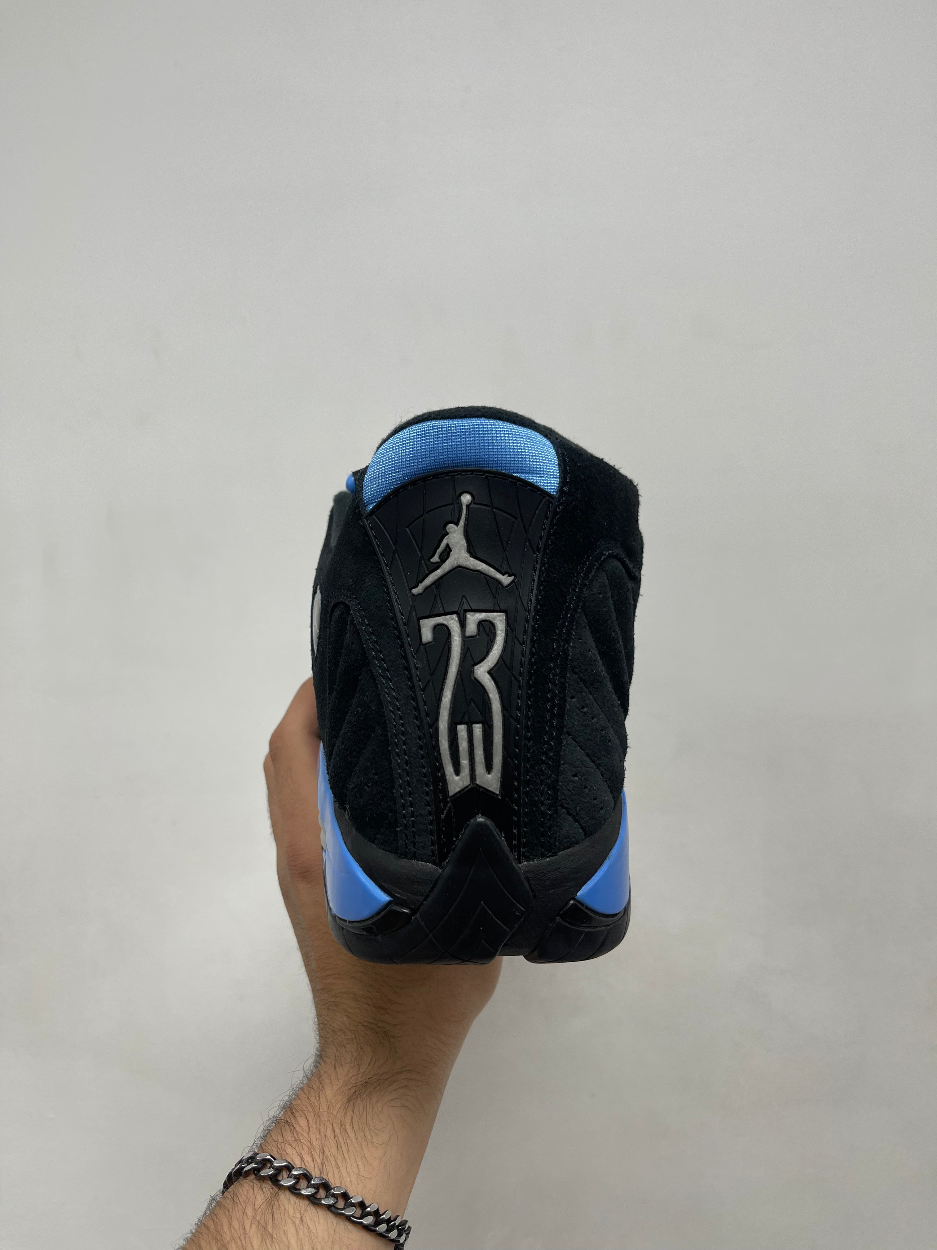 Jordan 14 Black Uni Blue Sneakers