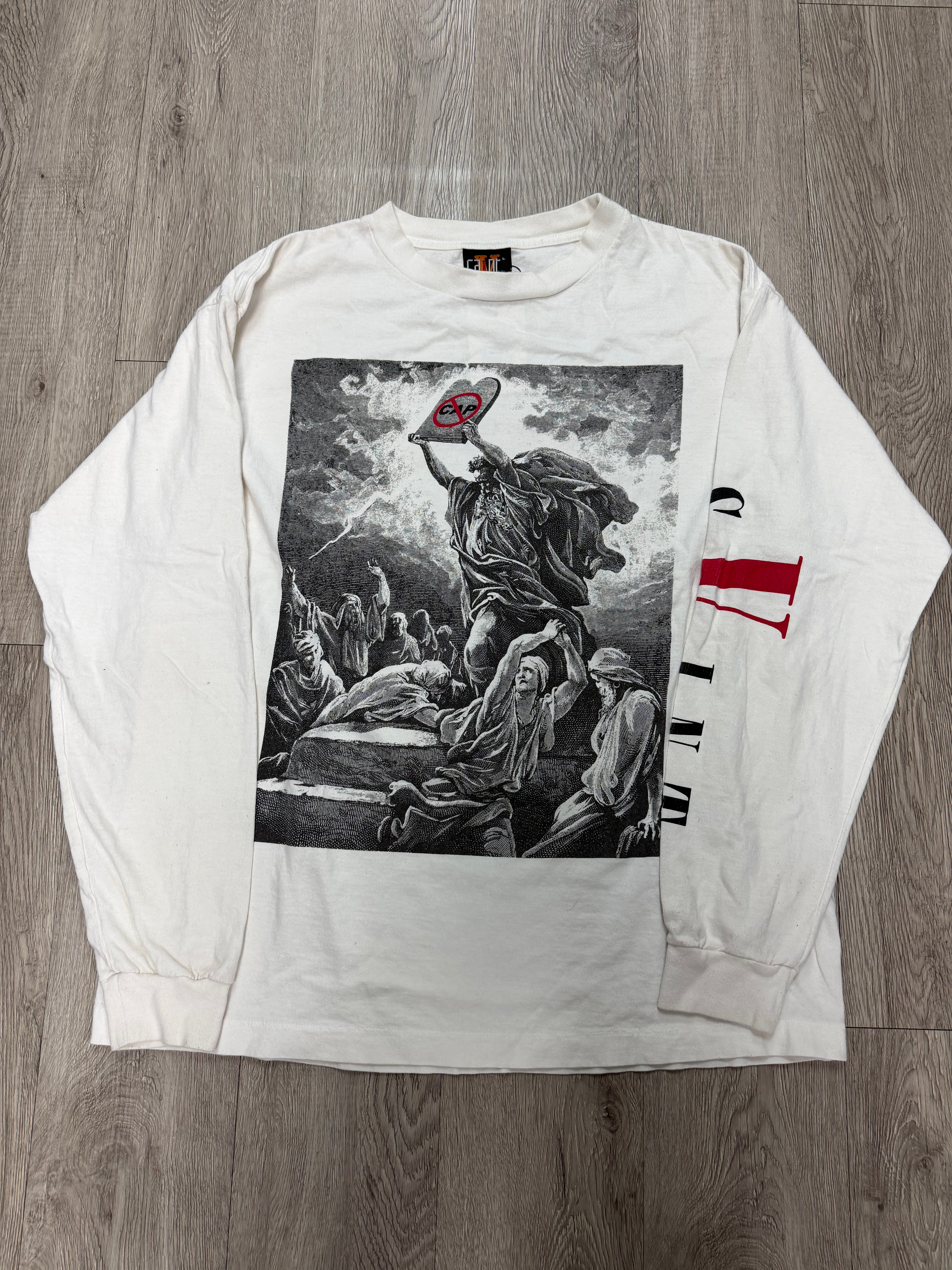 Saint Michael x Vlone Jesus RIP White Red LS Tee