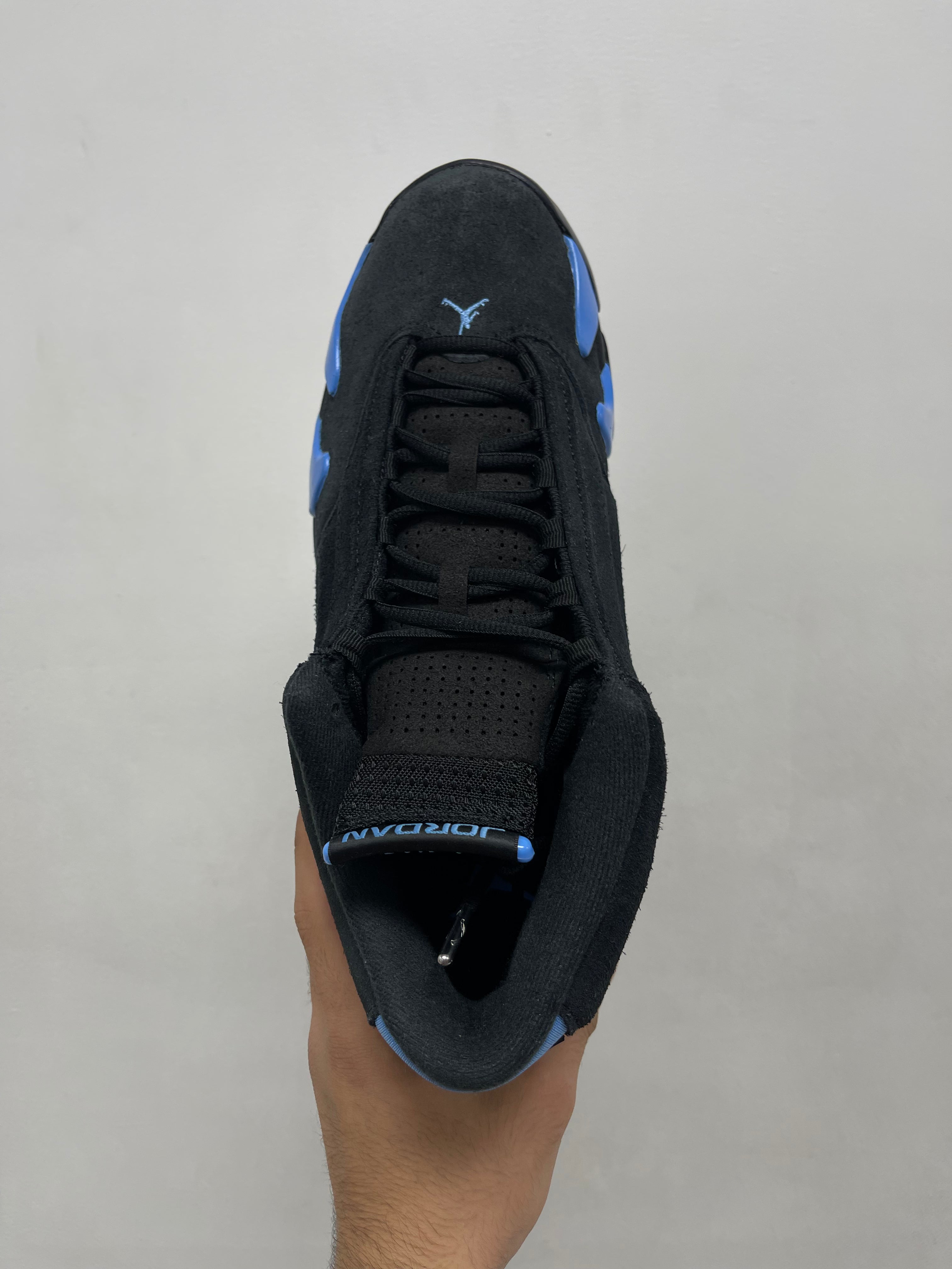 Jordan 14 Black Uni Blue Sneakers