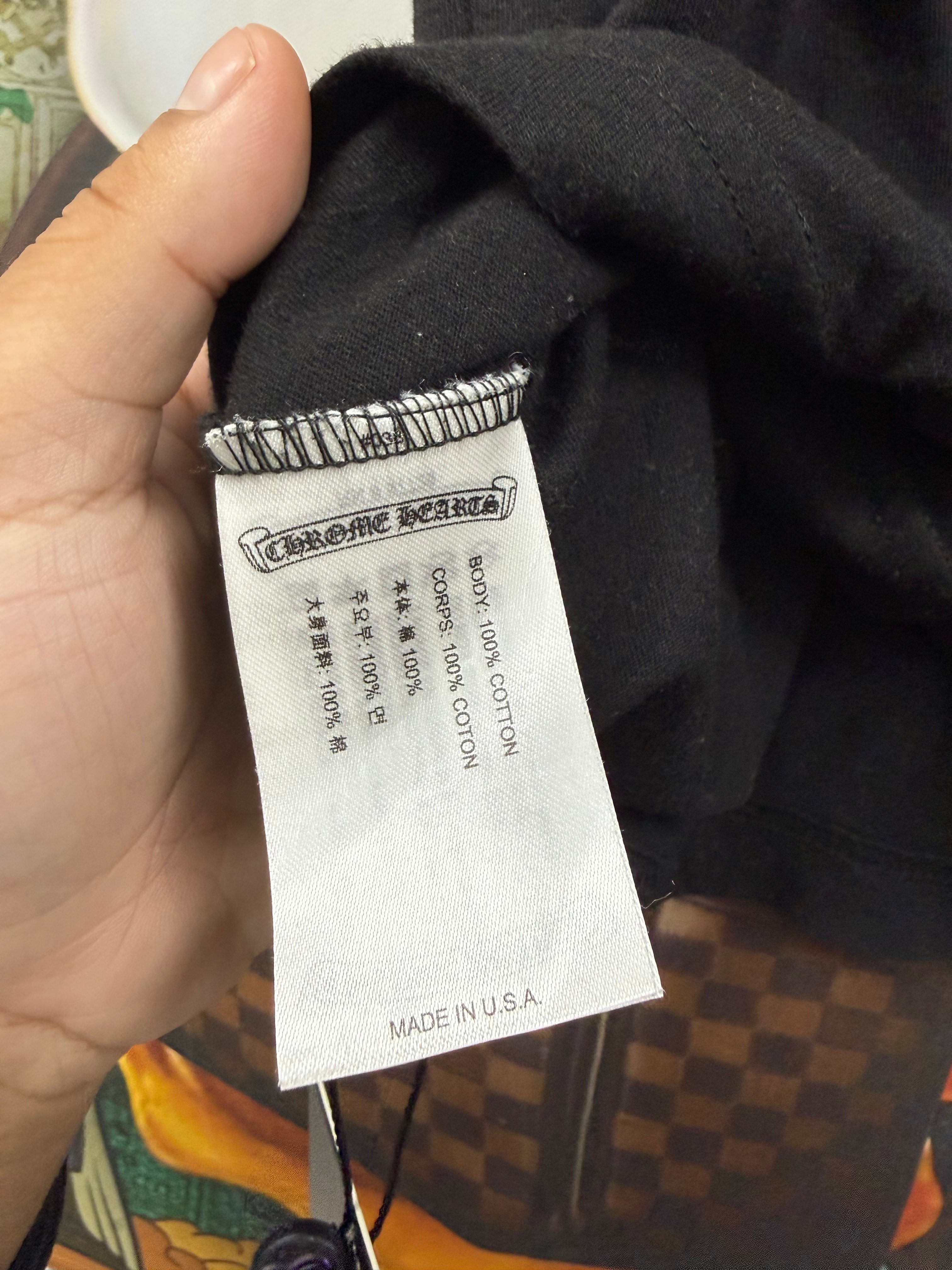 Chrome Hearts Black Blue Neck Tee