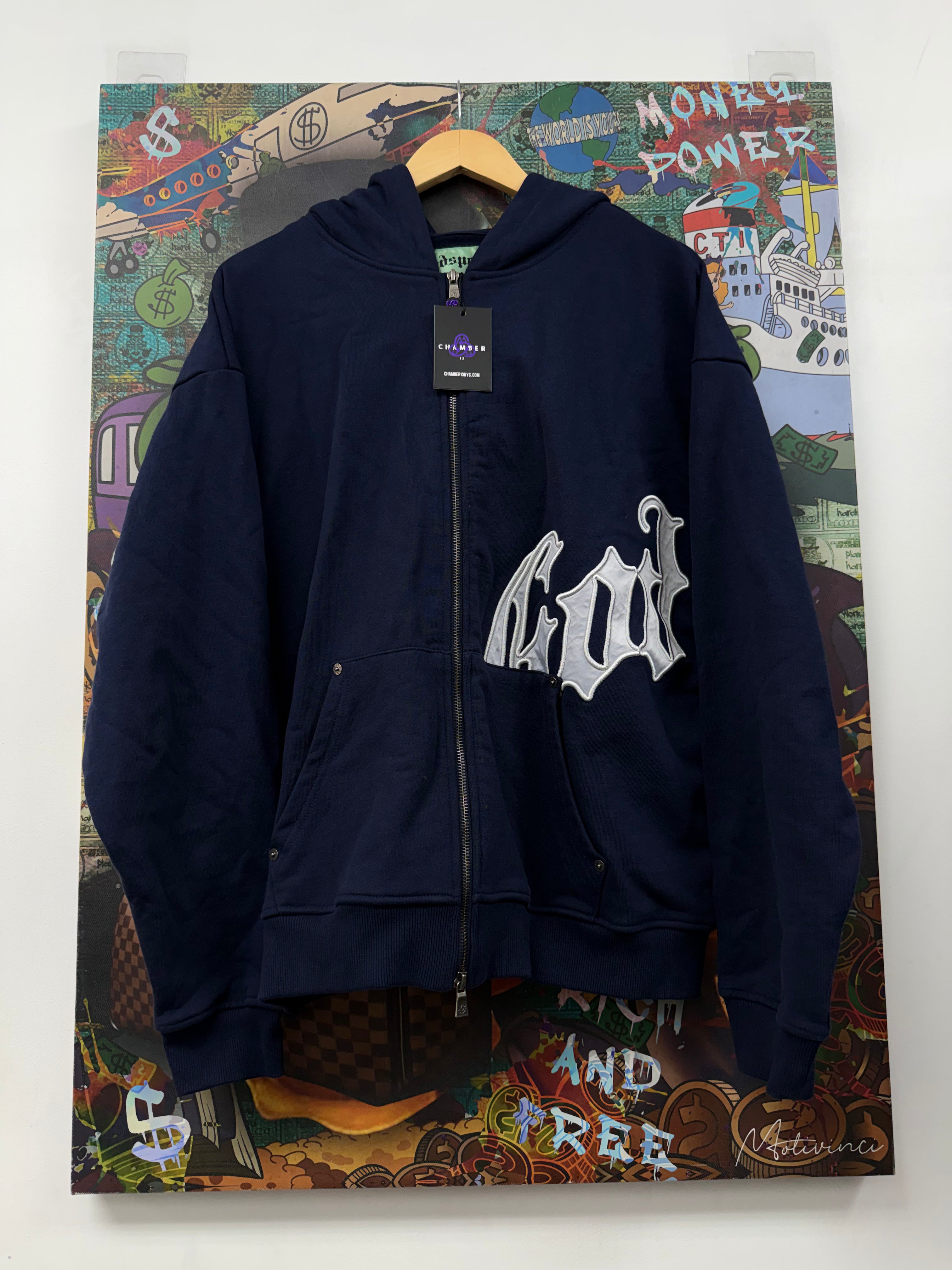 Godspeed Navy Silver Zip Up