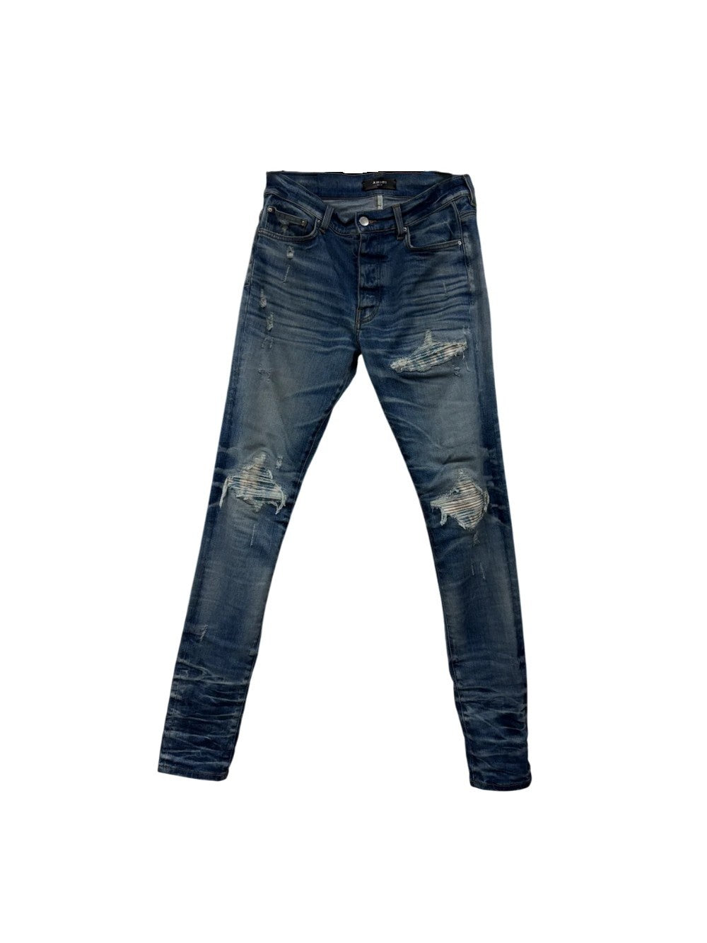 Amiri "MX1" Tie Dye Honeycomb Light Wash Jeans