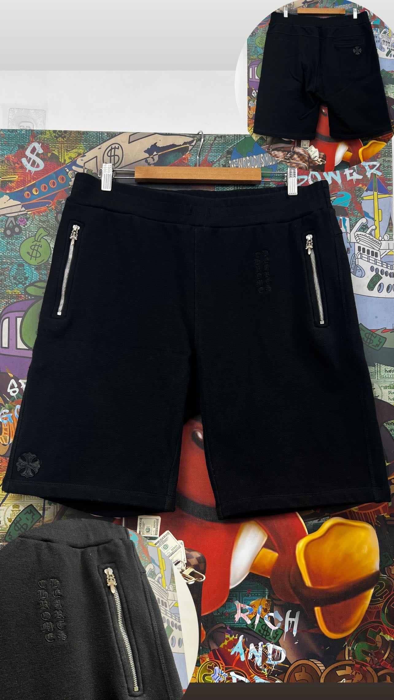 Chrome Hearts Black Y-Not Plus Patch Shorts Shorts