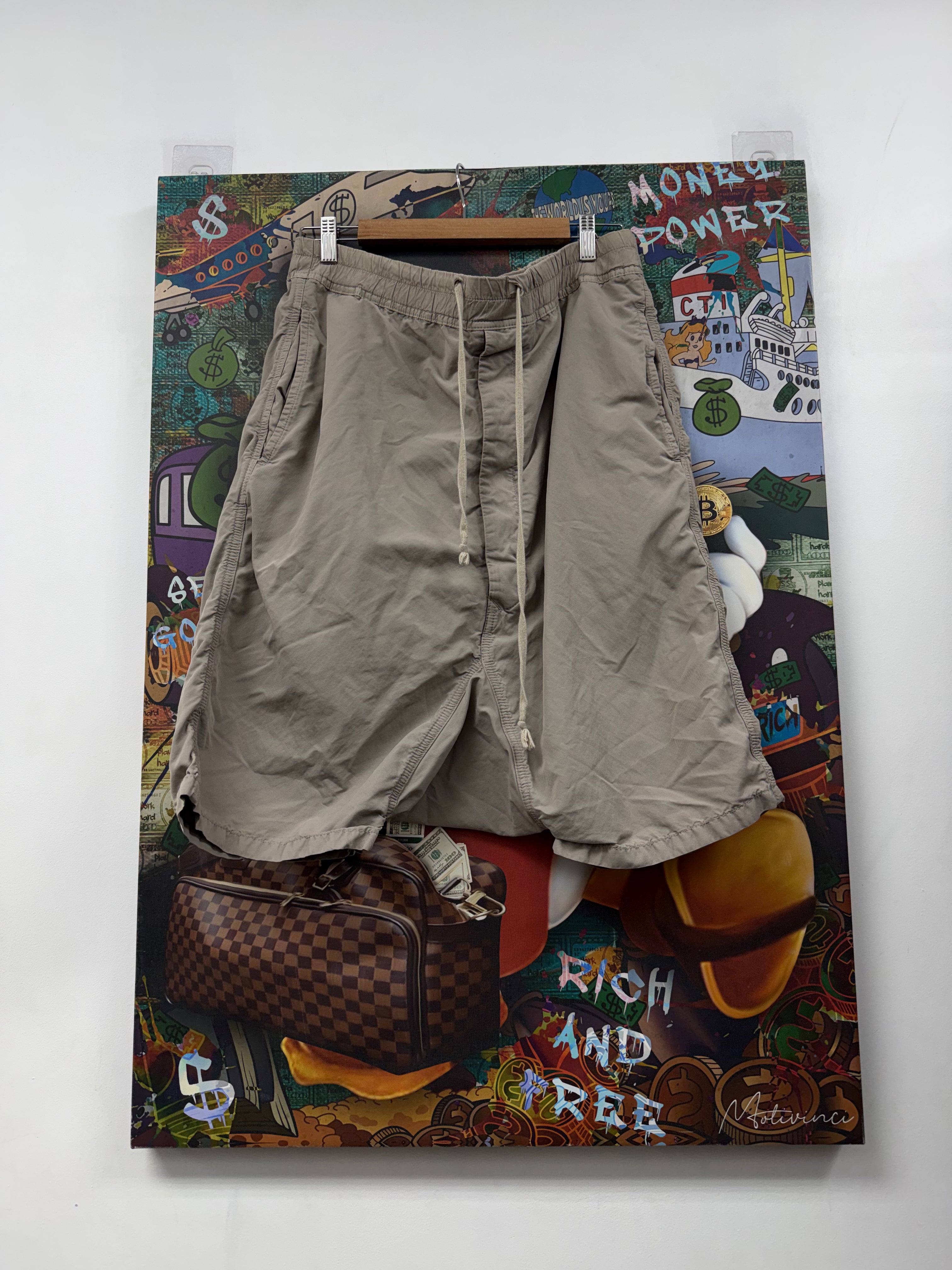 Rick Owens Dark Pearl Pods Cargo Shorts