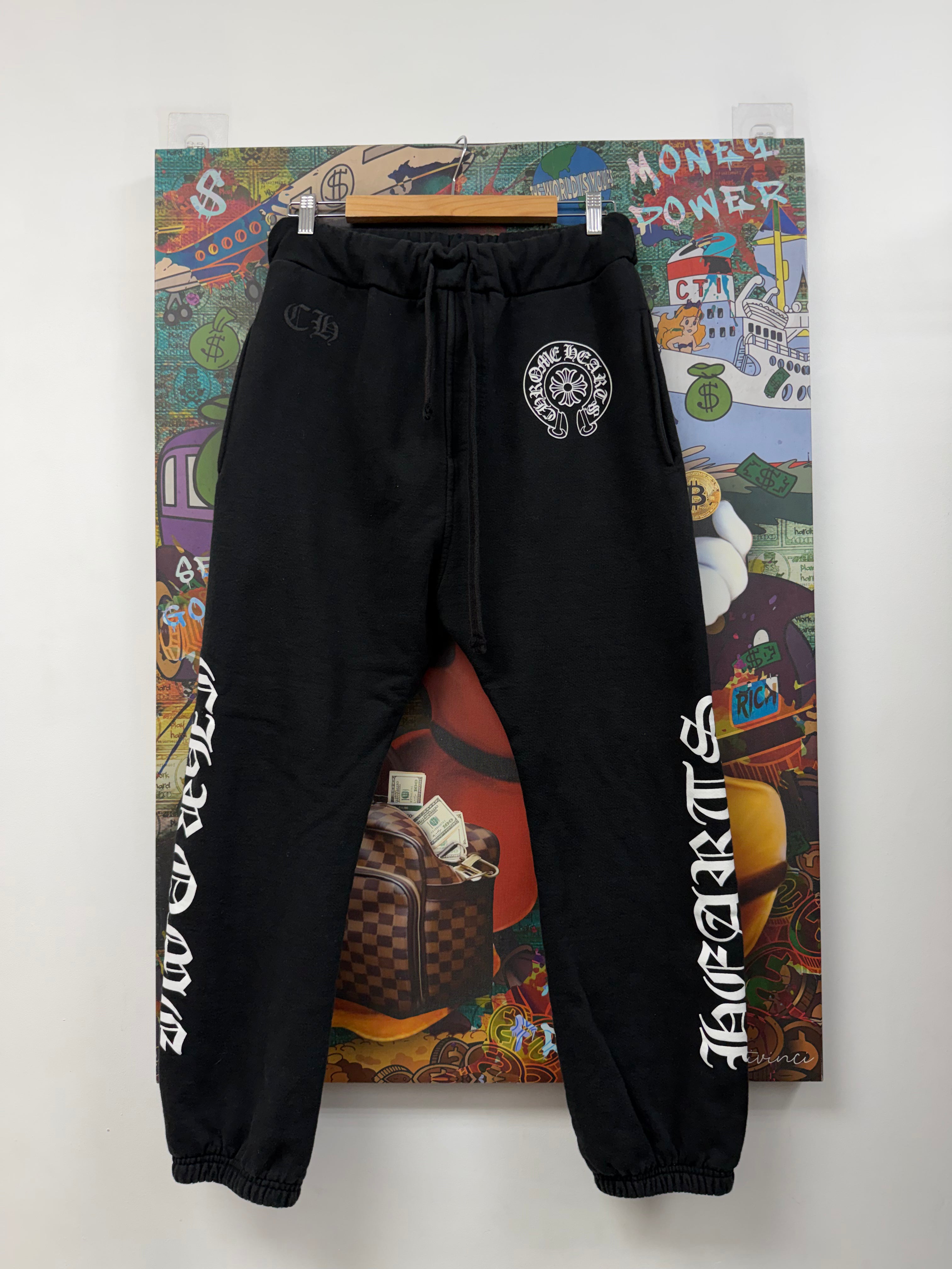Chrome Hearts Black Horseshoe (With Pockets) Sweats