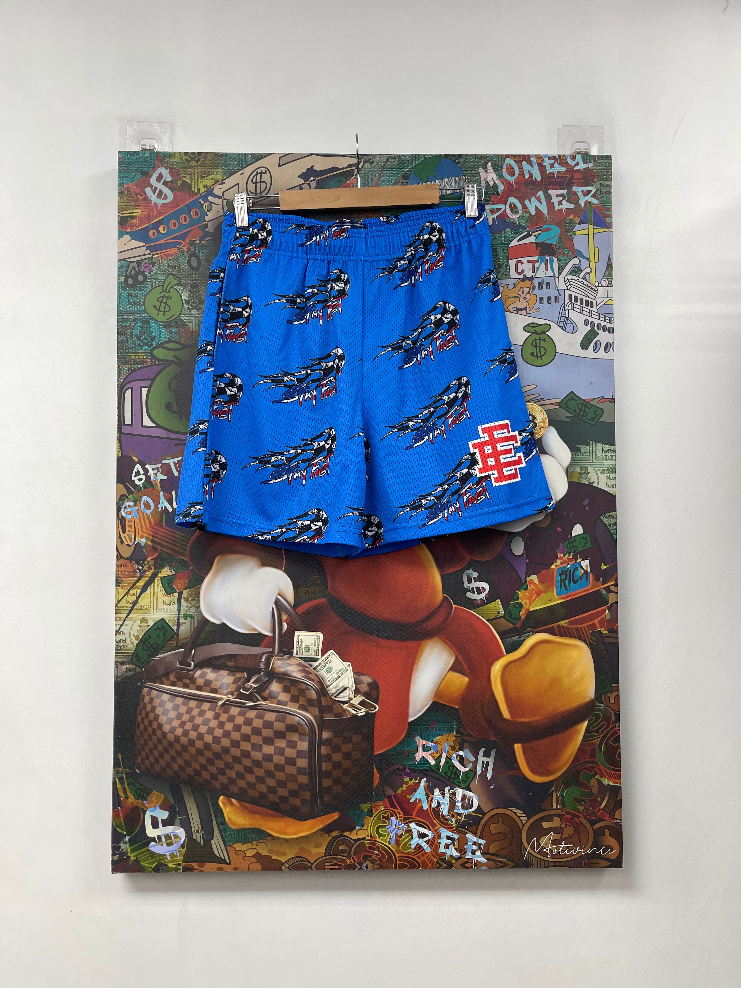 Eric Emanuel x Matty Boy Blue Stay Fast Shorts