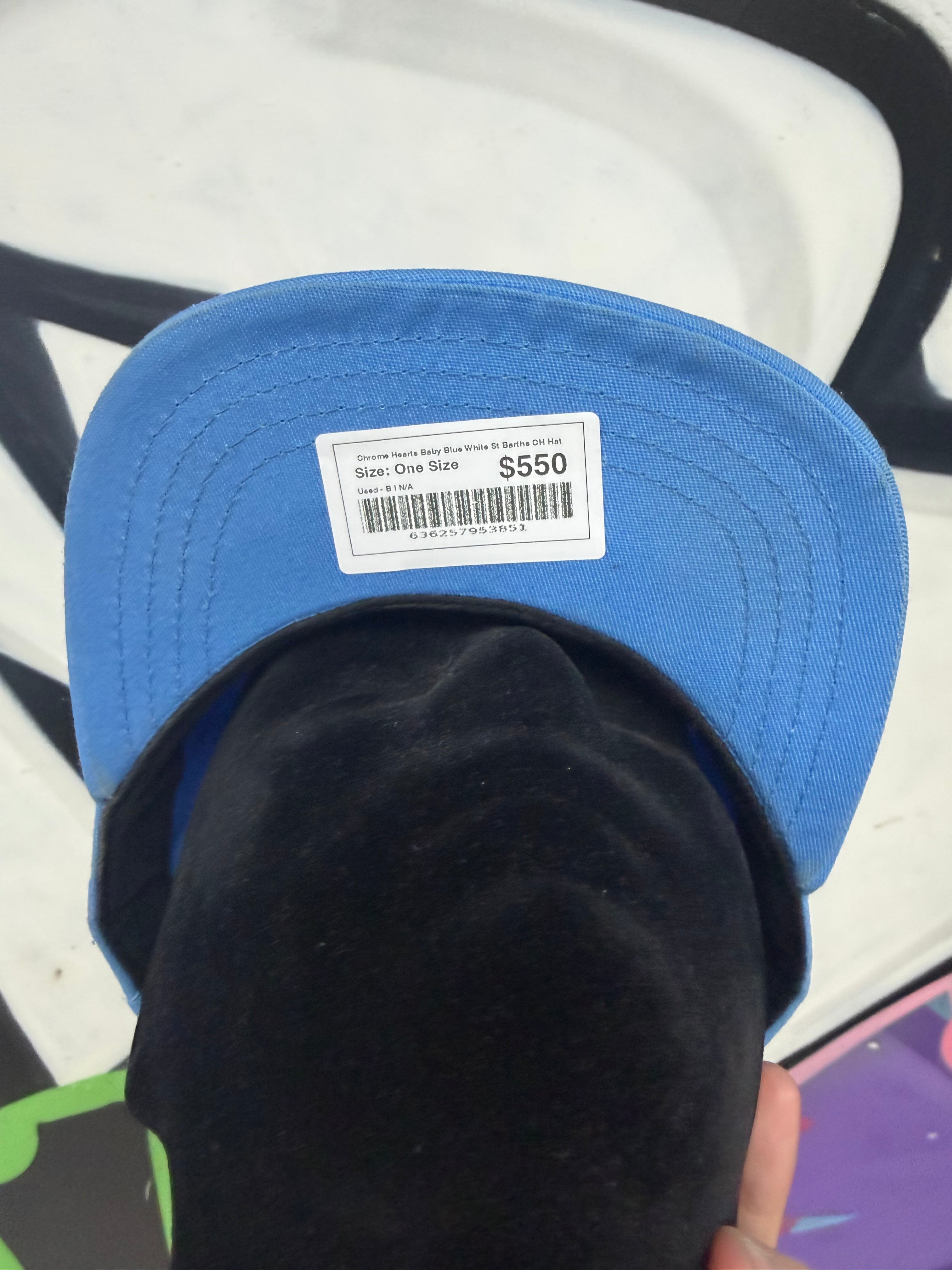 Chrome Hearts Baby Blue White St Barths CH Hat