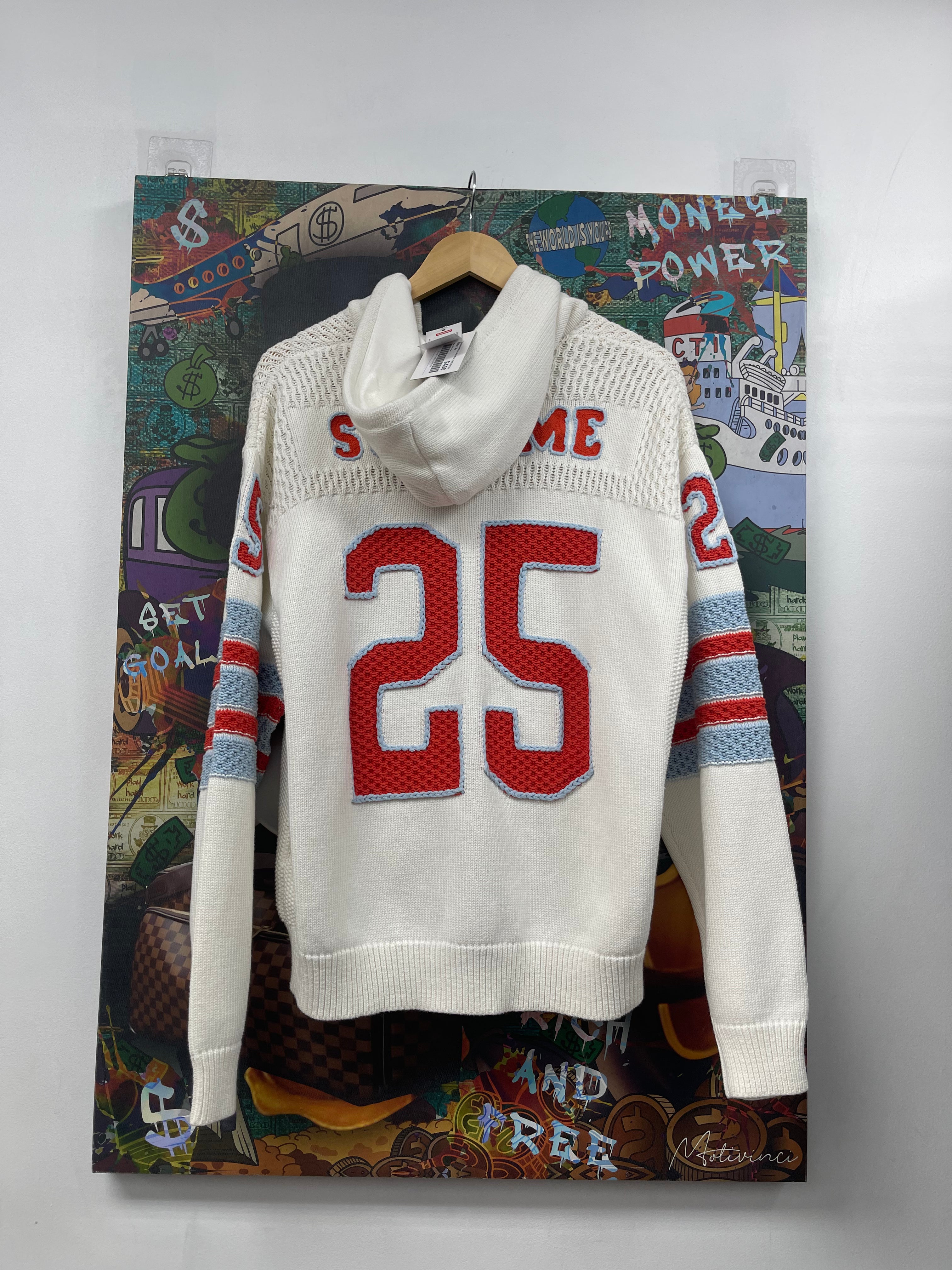 Supreme Whiite Red Blue FW25 Zip Up