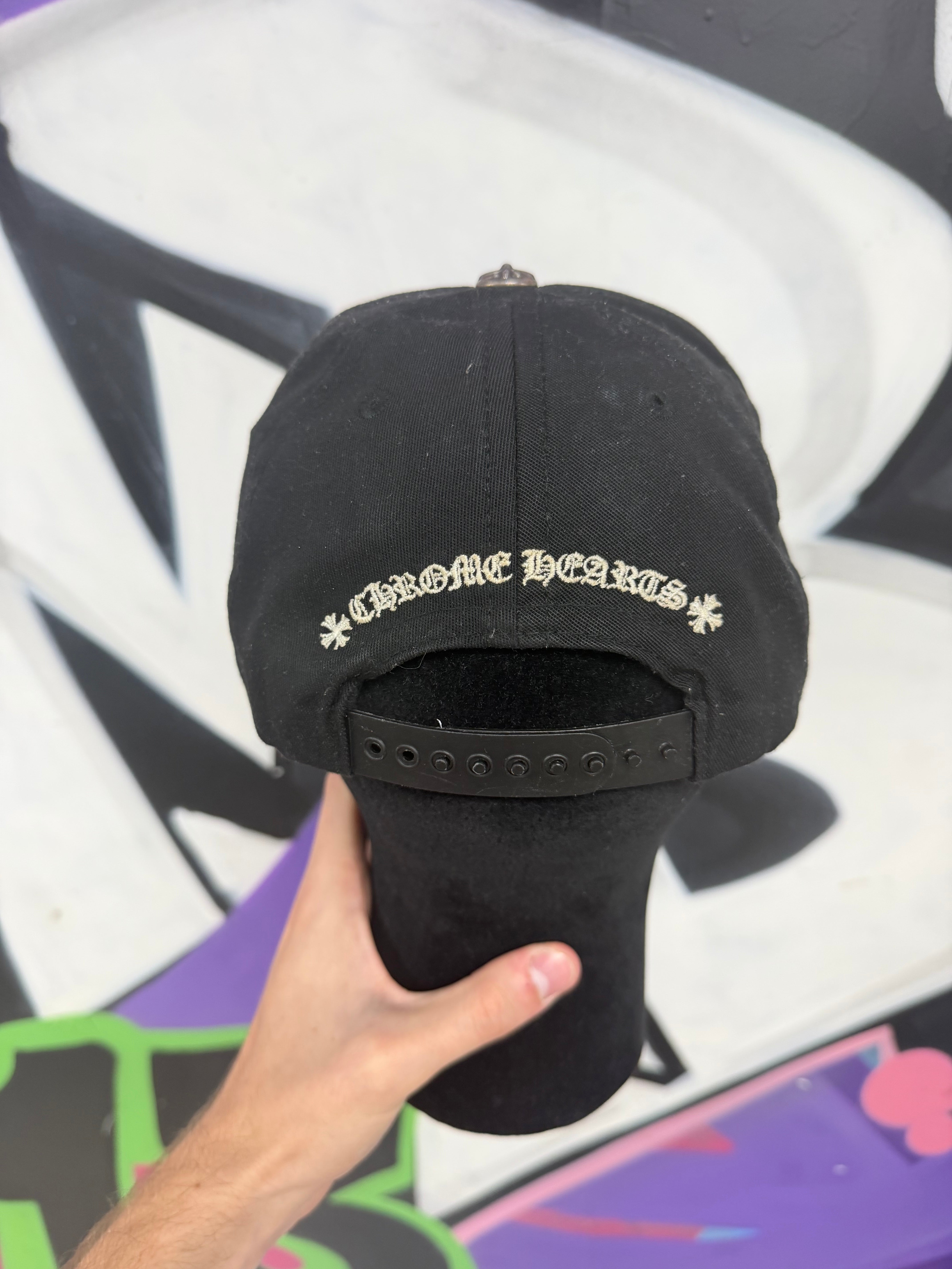 Chrome Hearts Black Grey CH Baseball Hat