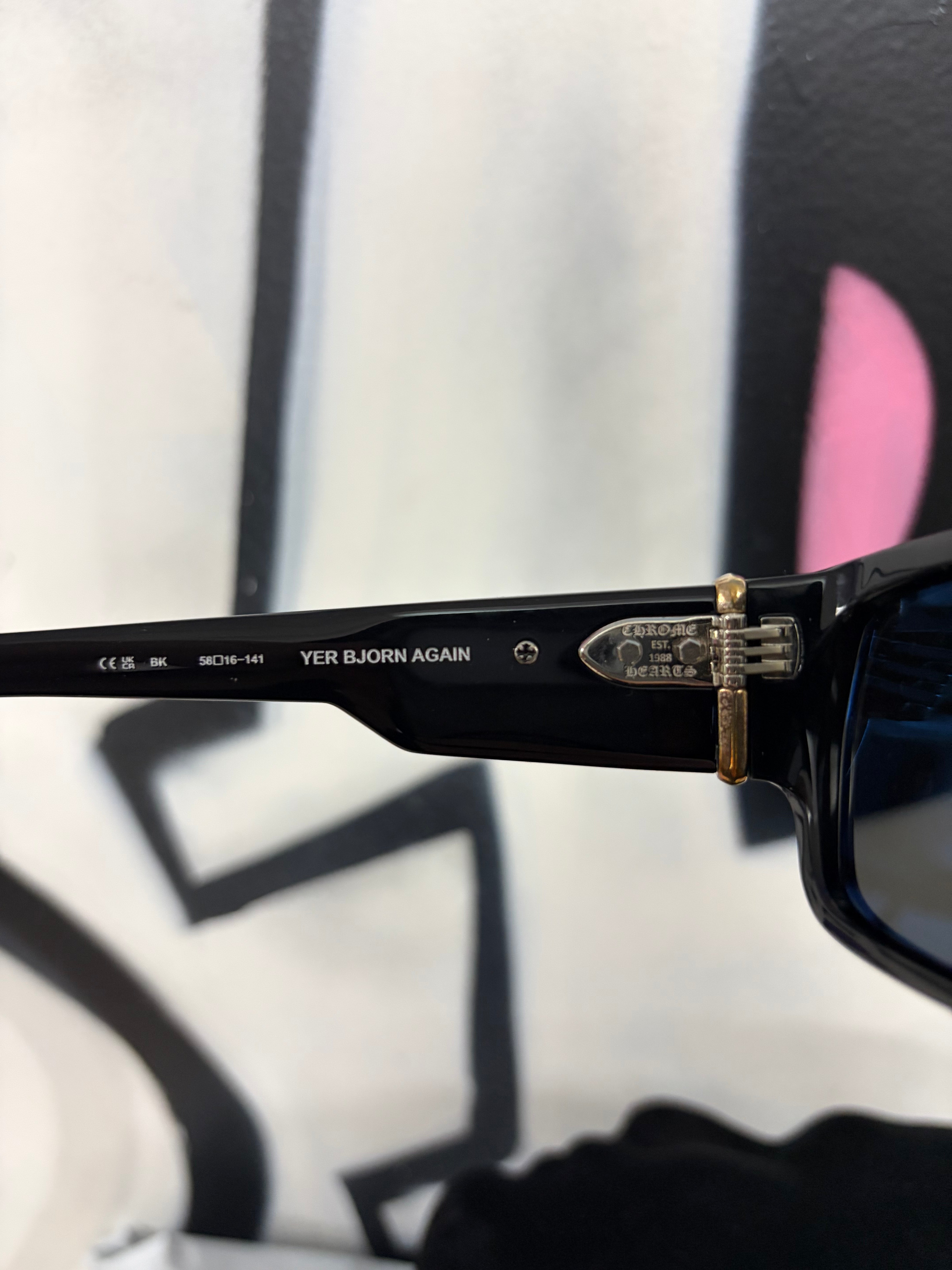 Chrome Hearts Black Yer Bjorn Again Sunglasses
