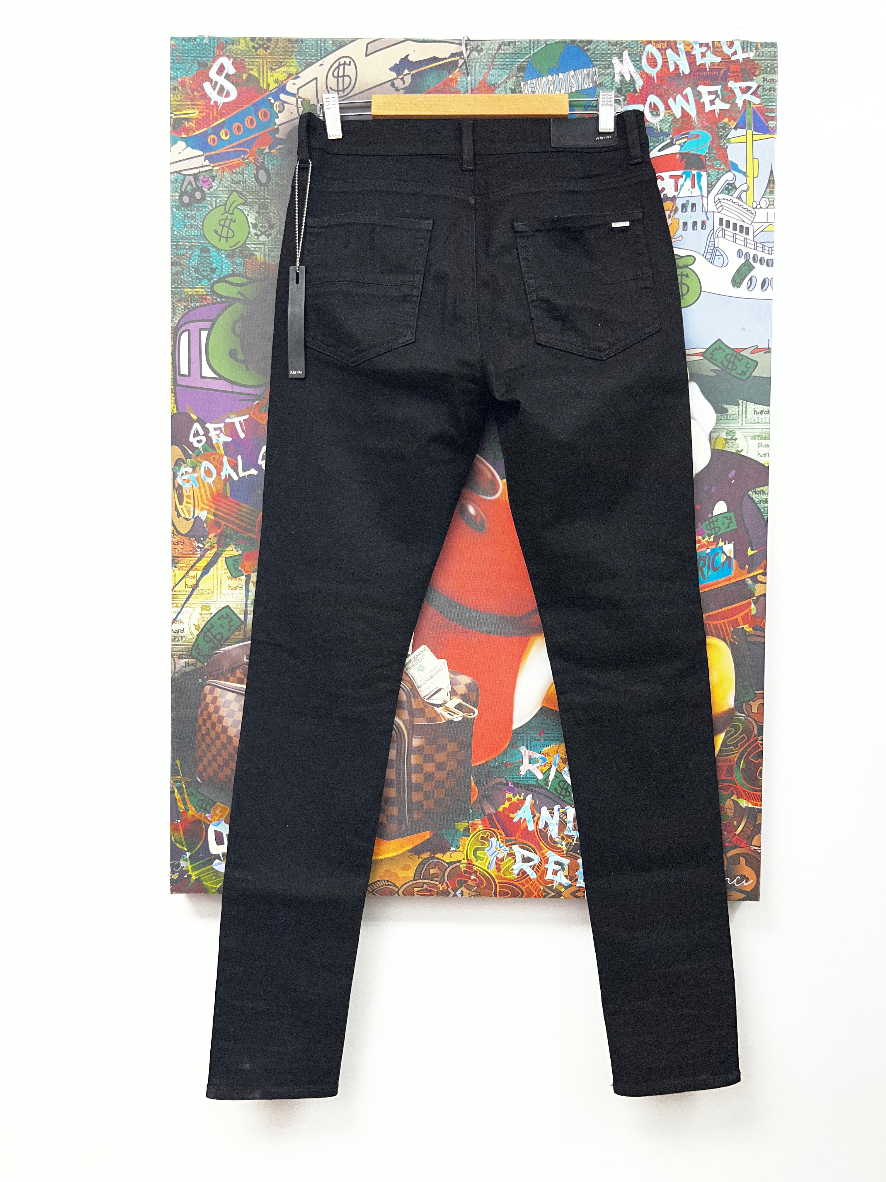 Amiri MX1 Black Black Patch Jeans